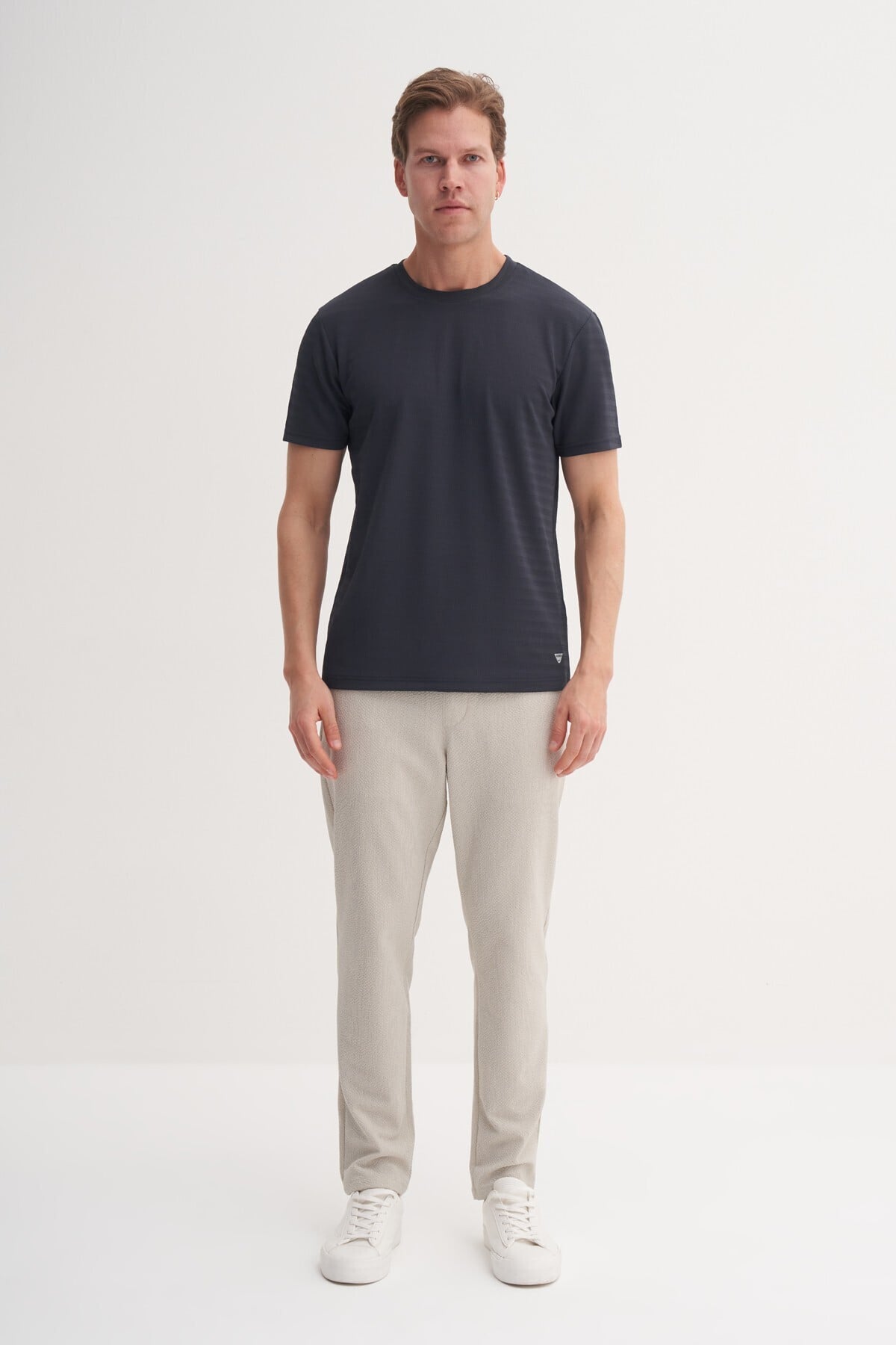 Bisiklet Yaka Erkek Antrasit T-shirt 40470