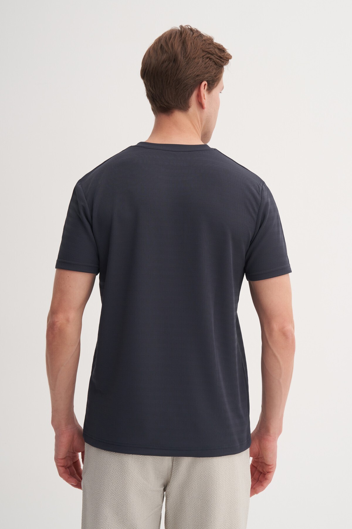 Bisiklet Yaka Erkek Antrasit T-shirt 40470