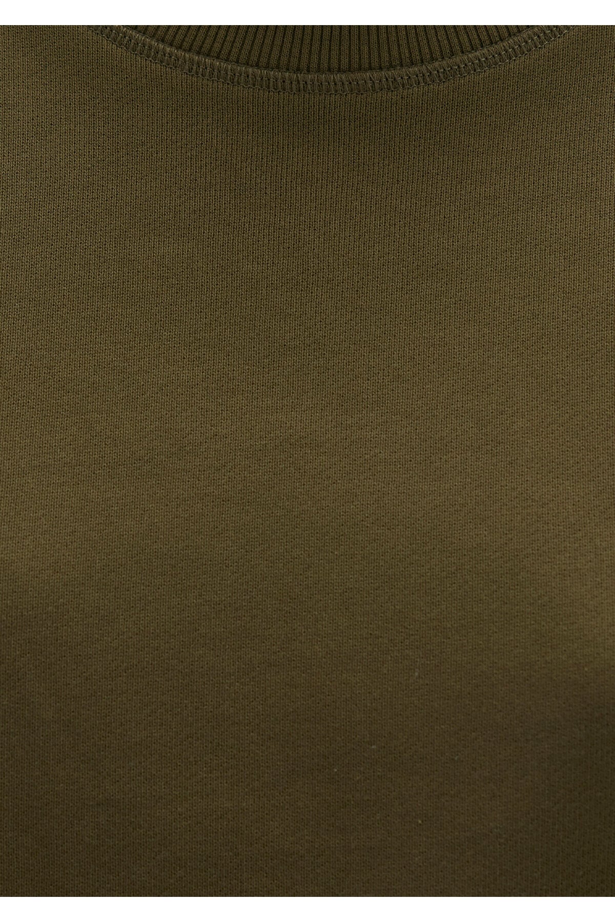 Bisiklet Yaka Haki Sweatshirt 1S10390-71589