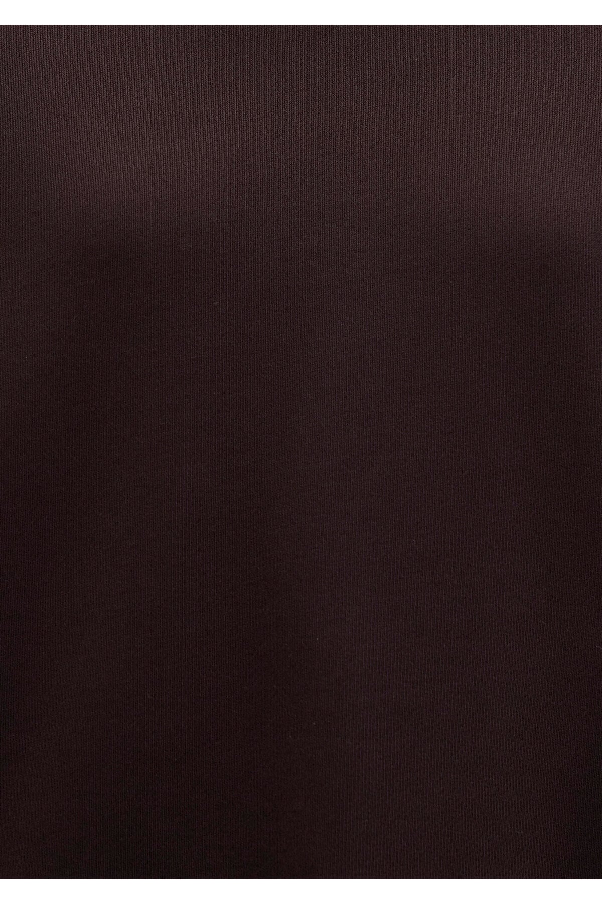 Bisiklet Yaka Kahverengi Sweatshirt 1S10390-70240