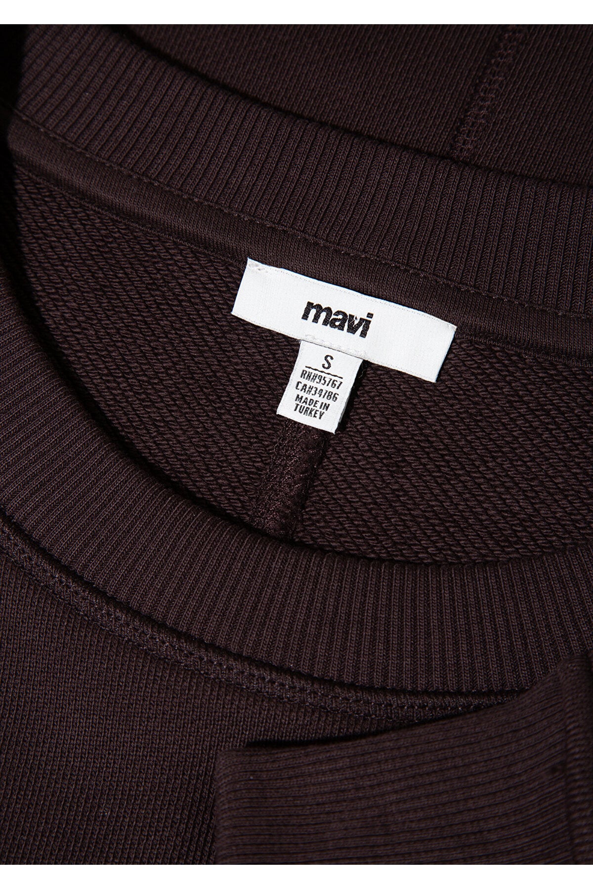 Bisiklet Yaka Kahverengi Sweatshirt 1S10390-70240
