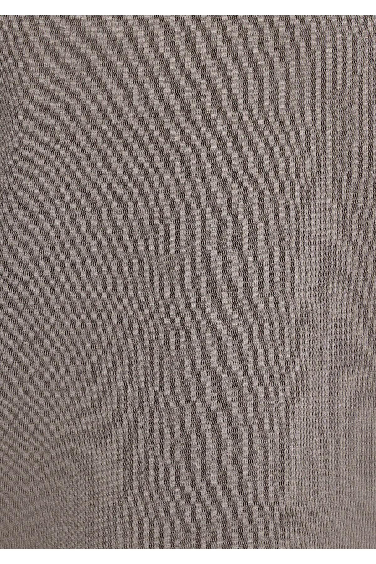 Bisiklet Yaka Kahverengi Tişört Loose Fit / Bol Rahat Kesim 0611614-87875