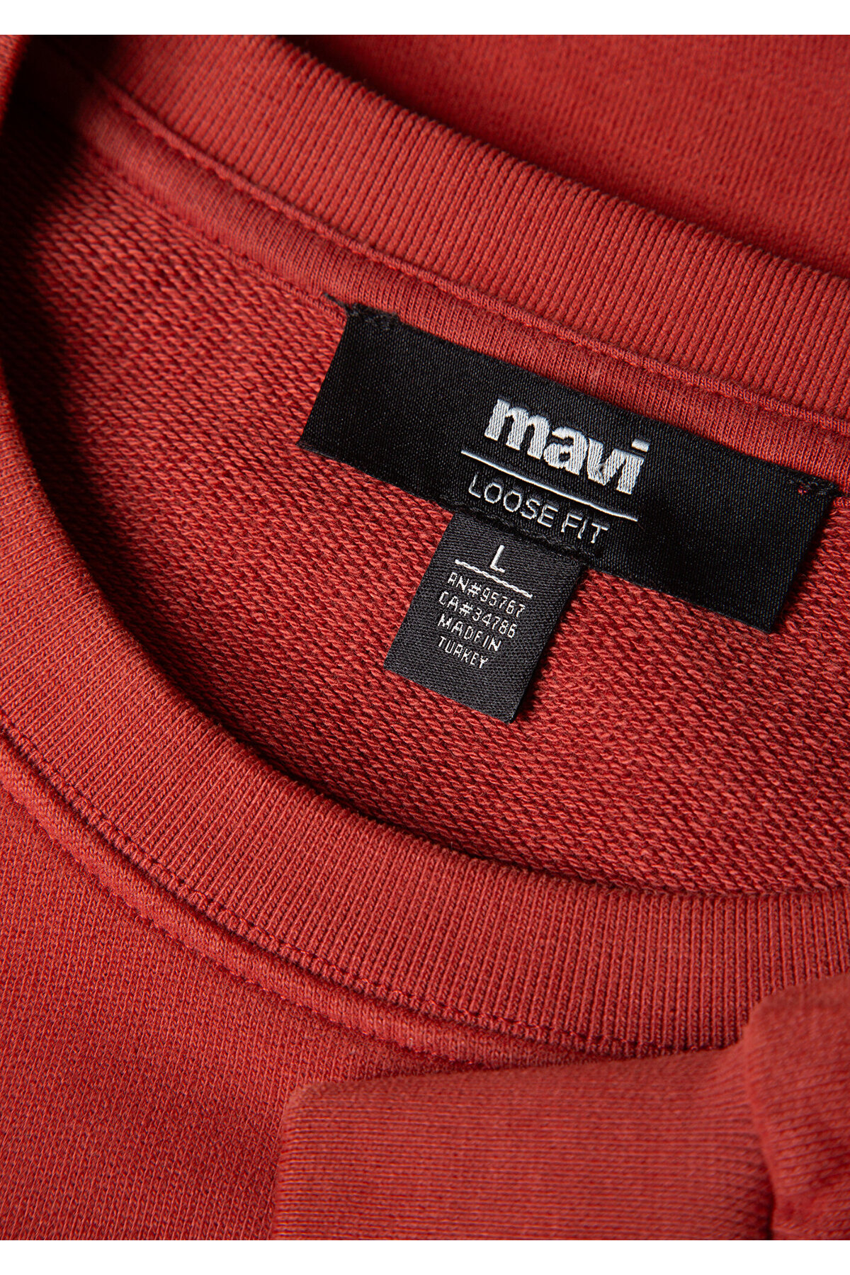 Bisiklet Yaka Kırmızı Sweatshirt 0S10482-70457