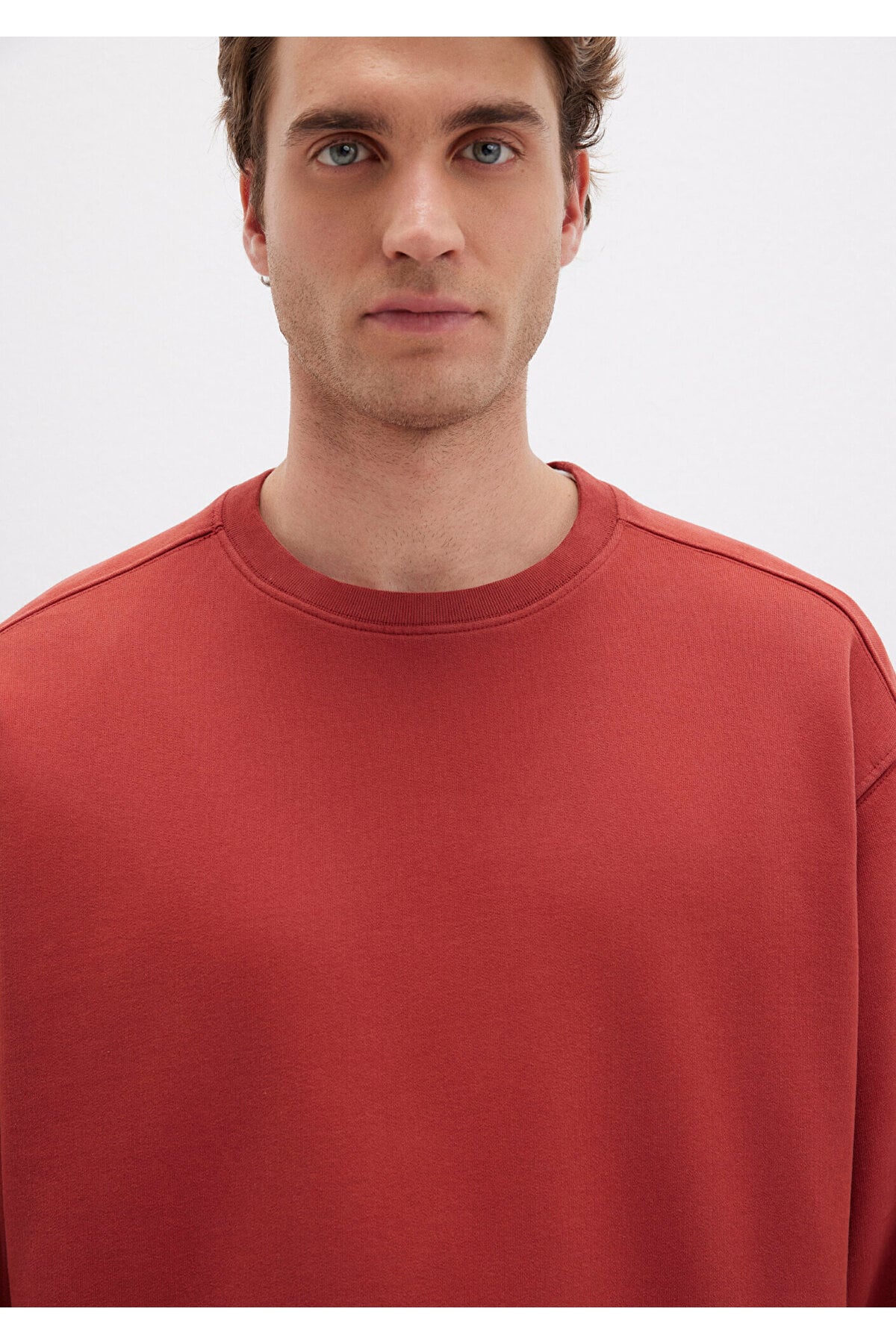 Bisiklet Yaka Kırmızı Sweatshirt 0S10482-70457