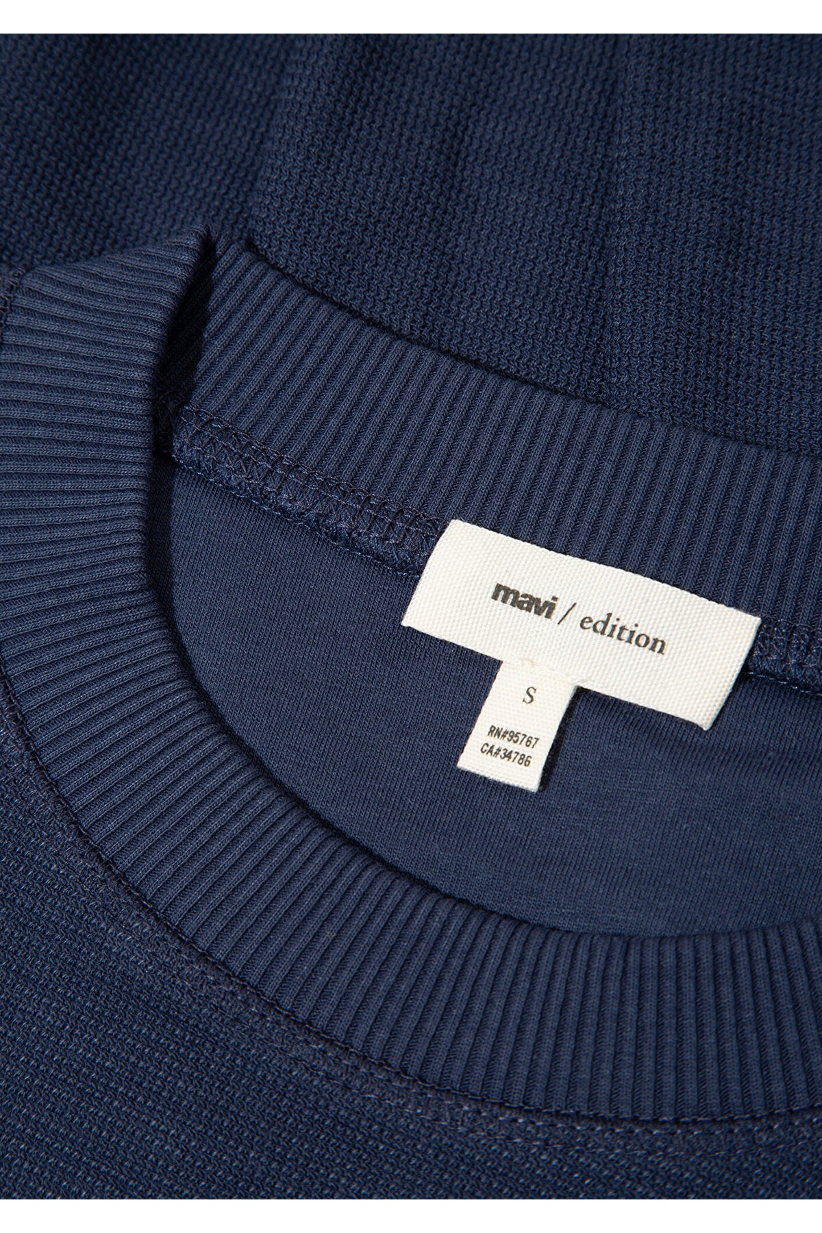Bisiklet Yaka Lacivert Sweatshirt 1S10508-70487