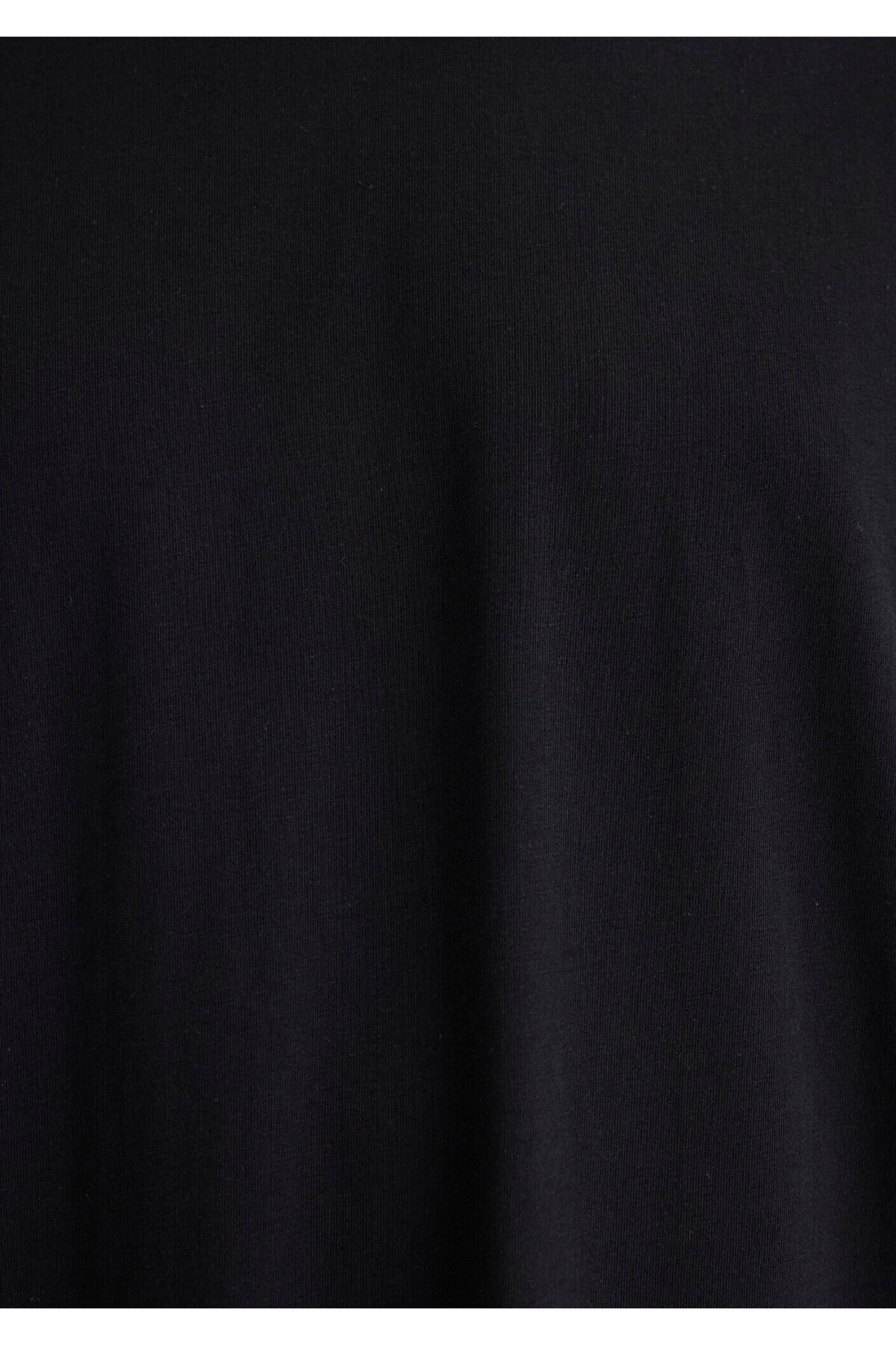 Bisiklet Yaka Siyah Basic Tişört Slim Long Fit / Slim Uzun Kesim 067082-900