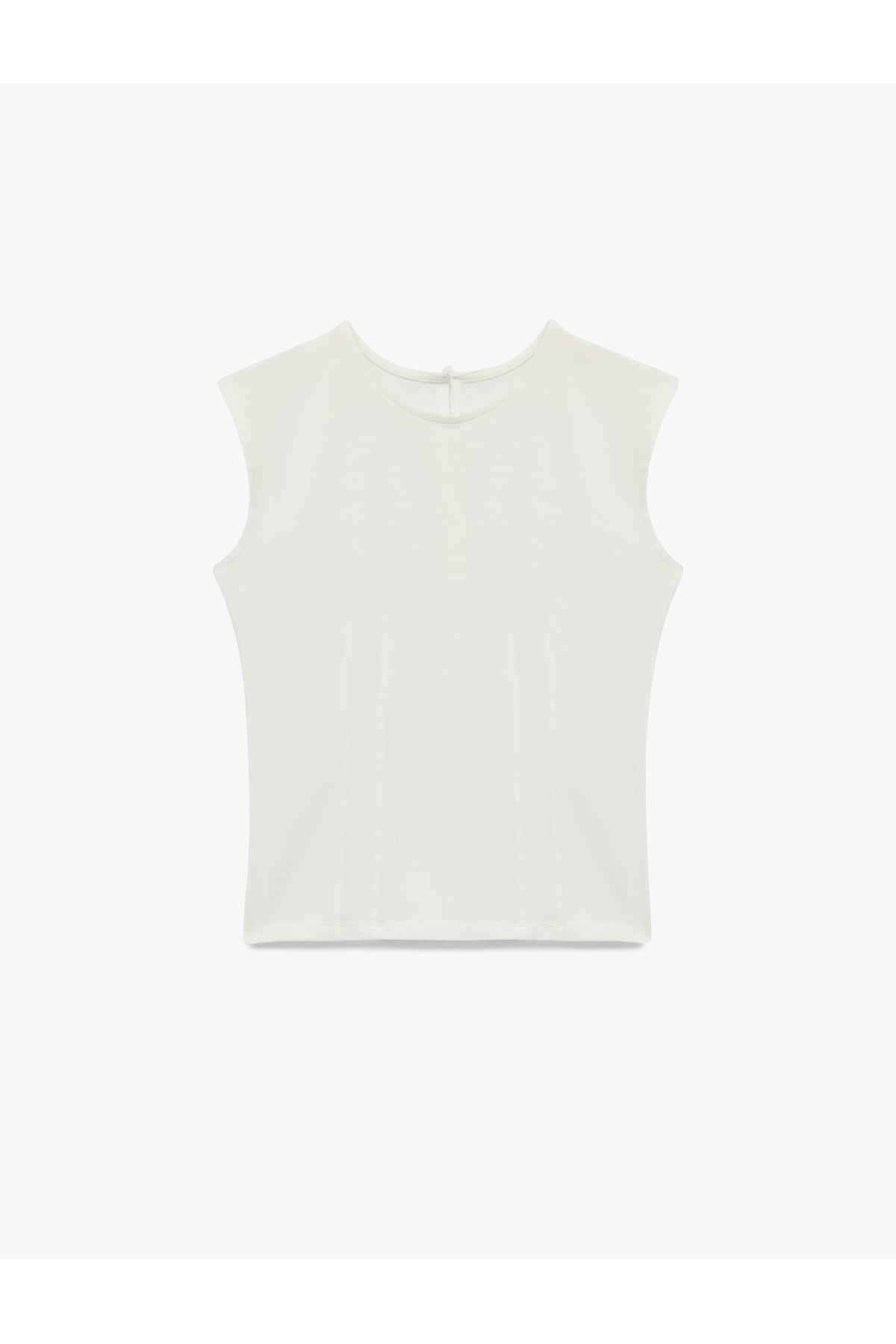 Bisiklet Yaka Slim Fit Pamuklu Kolsuz Bluz
