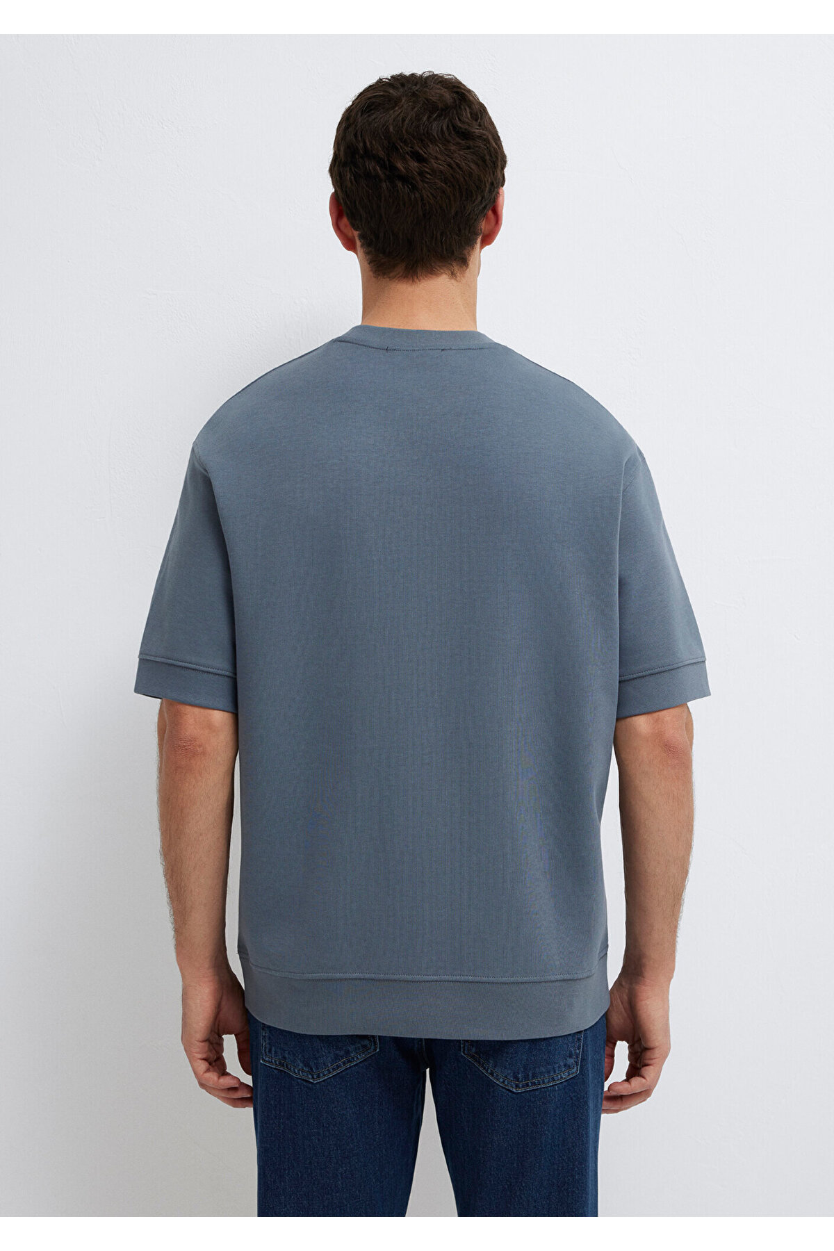 Bisiklet Yaka Tişört Loose Fit / Bol Rahat Kesim 0611614-80776