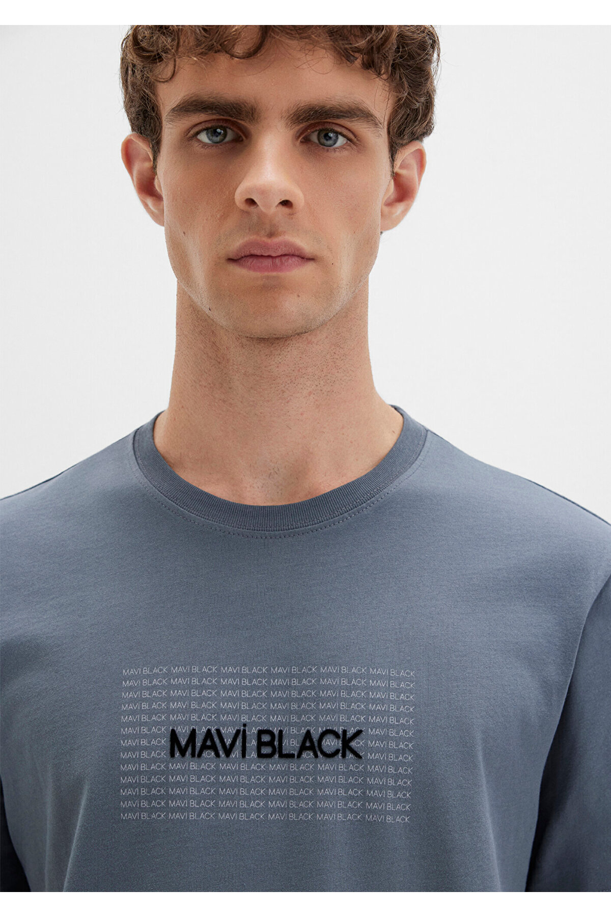 Black Baskılı Gri Tişört Regular Fit / Normal Kesim 0613042-80776