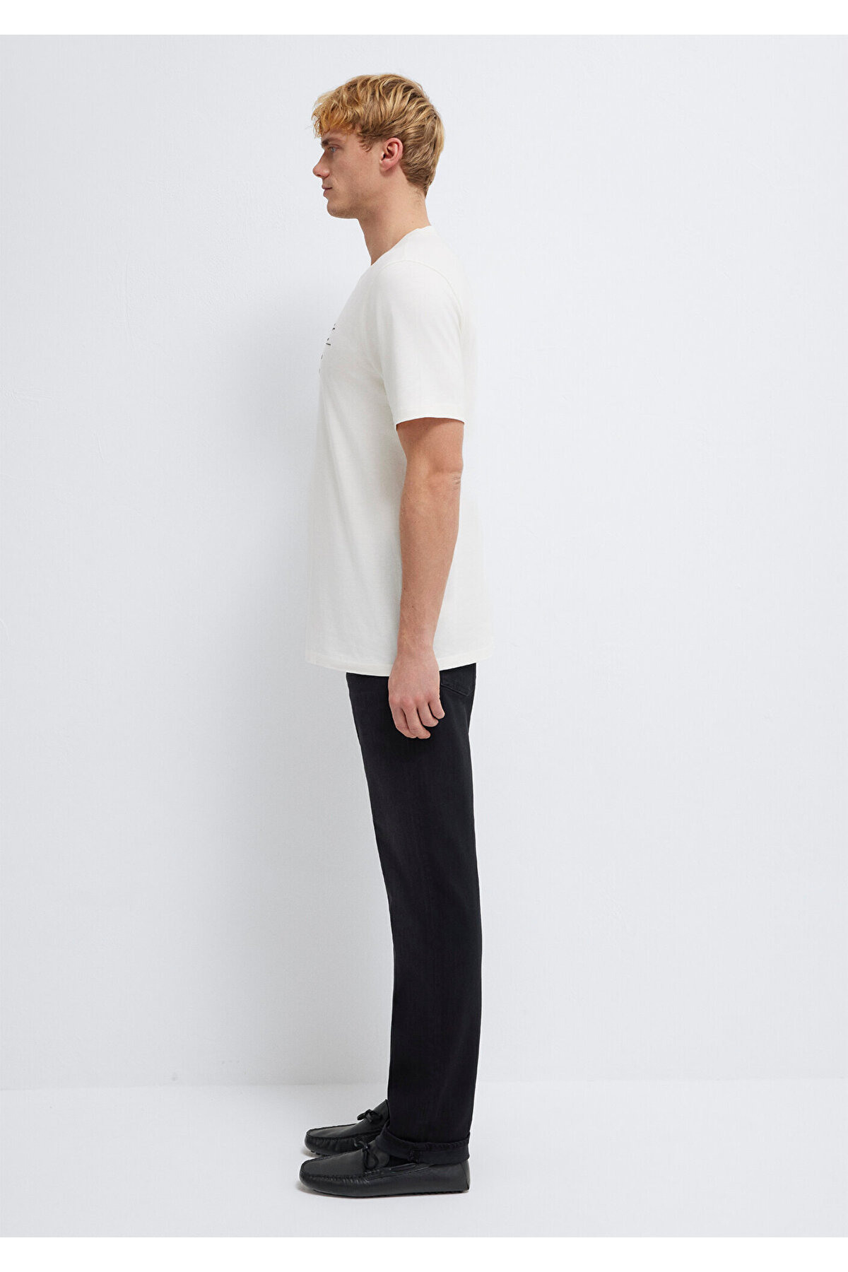 Black Ekru Tişört Regular Fit / Normal Kesim 0613131-70057