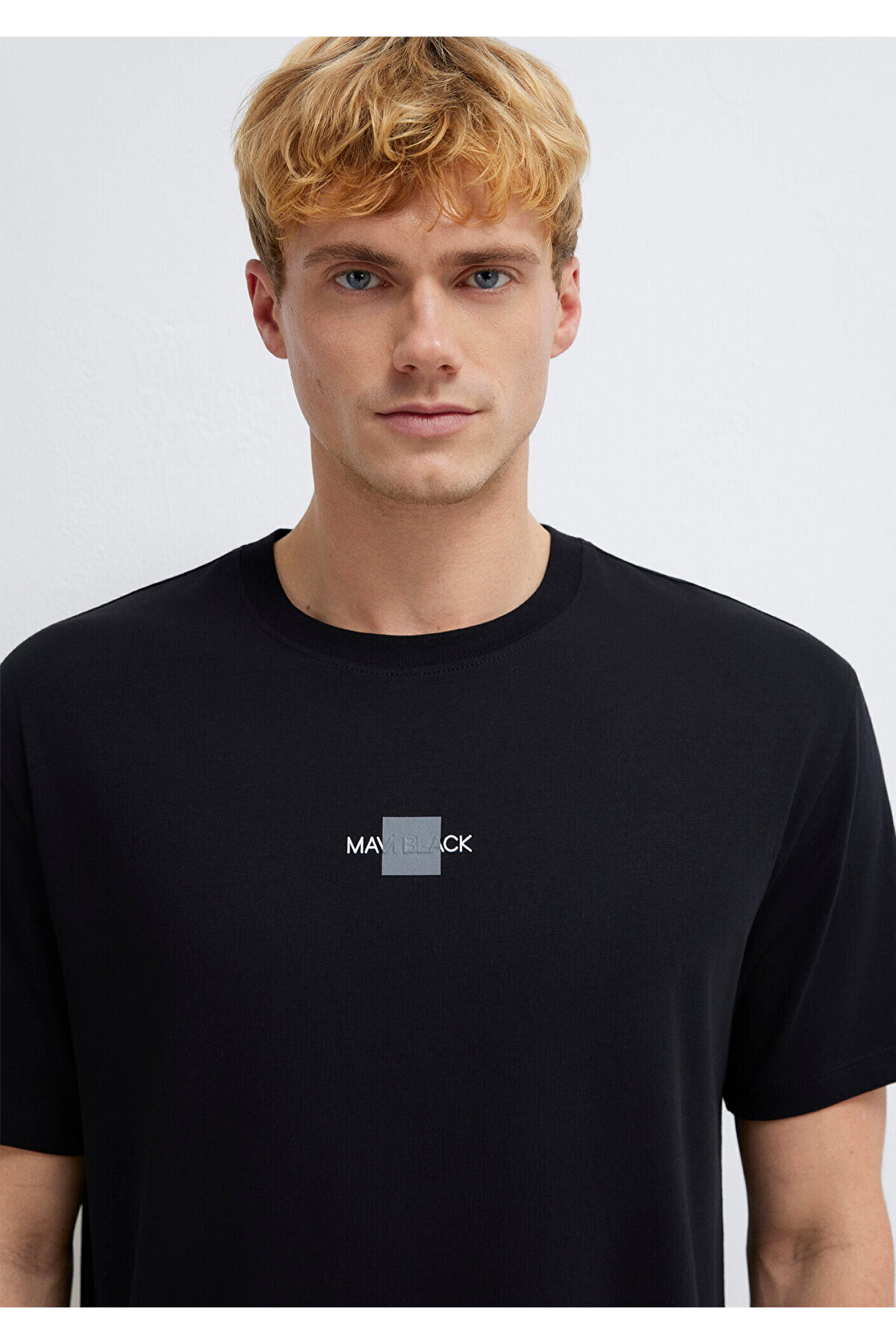 Black Reflektörlü Siyah Tişört Loose Fit / Bol Rahat Kesim 0613132-900