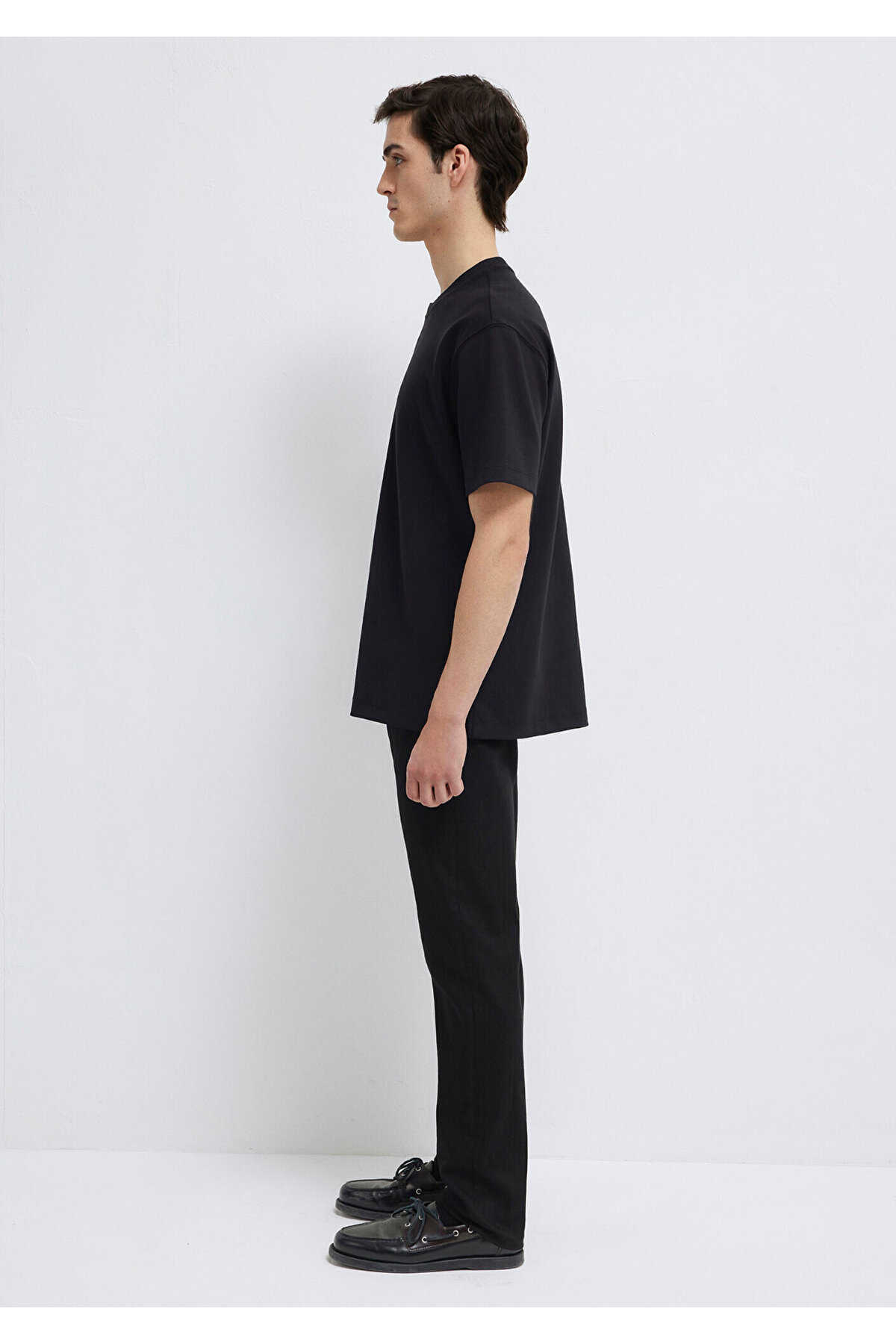 Black Siyah Basic Tişört Loose Fit / Bol Rahat Kesim 0612731-900