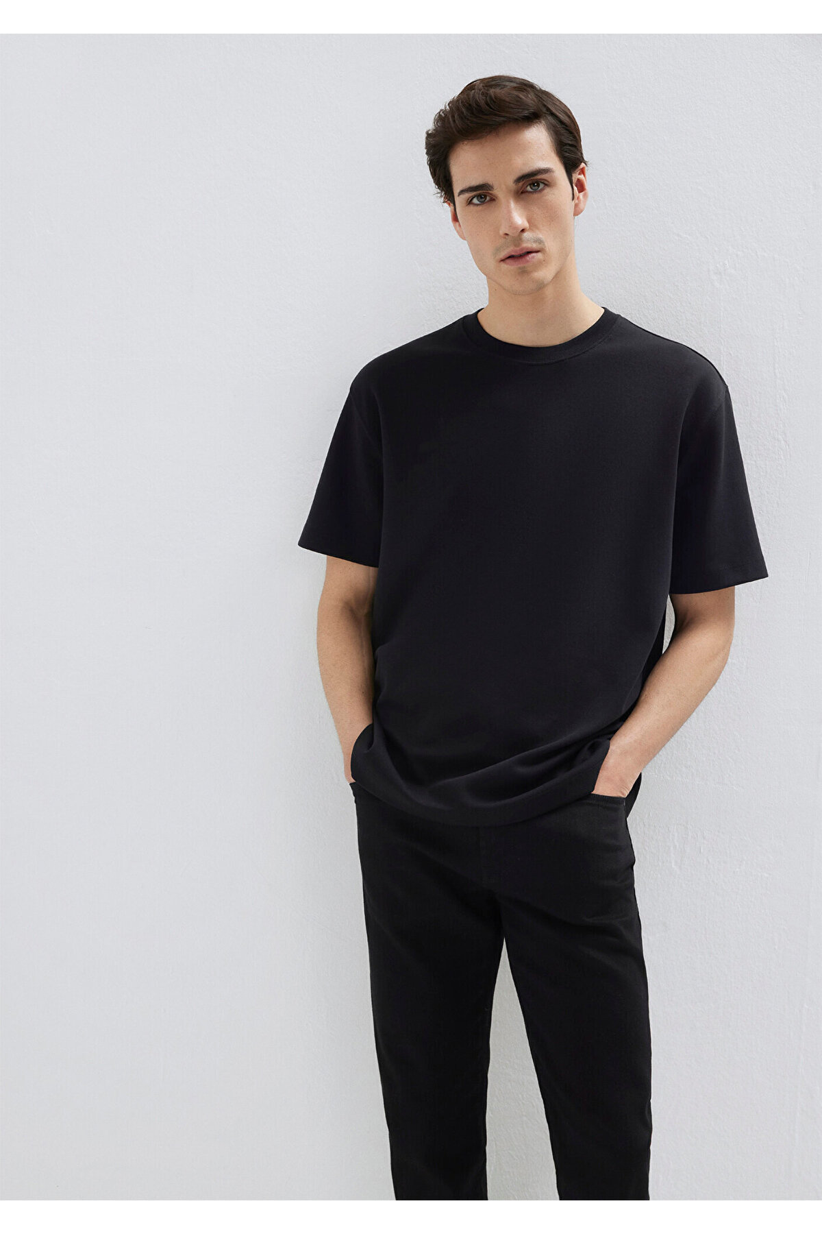Black Siyah Basic Tişört Loose Fit / Bol Rahat Kesim 0612731-900