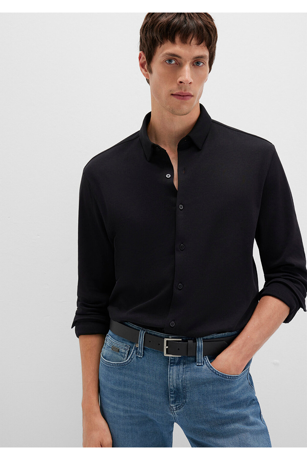 Black Siyah Gömlek Slim Fit / Dar Kesim 0211758-900