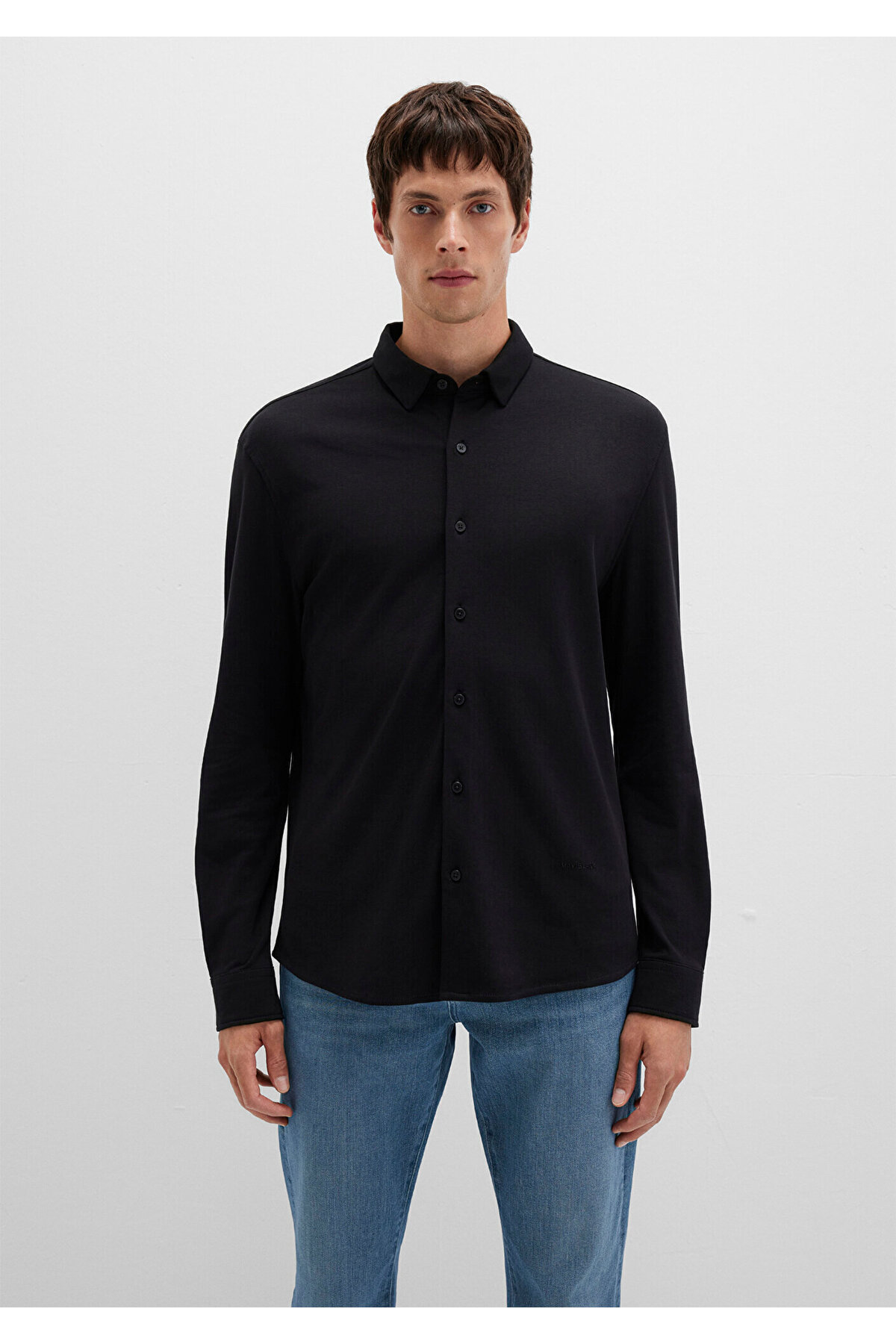 Black Siyah Gömlek Slim Fit / Dar Kesim 0211758-900