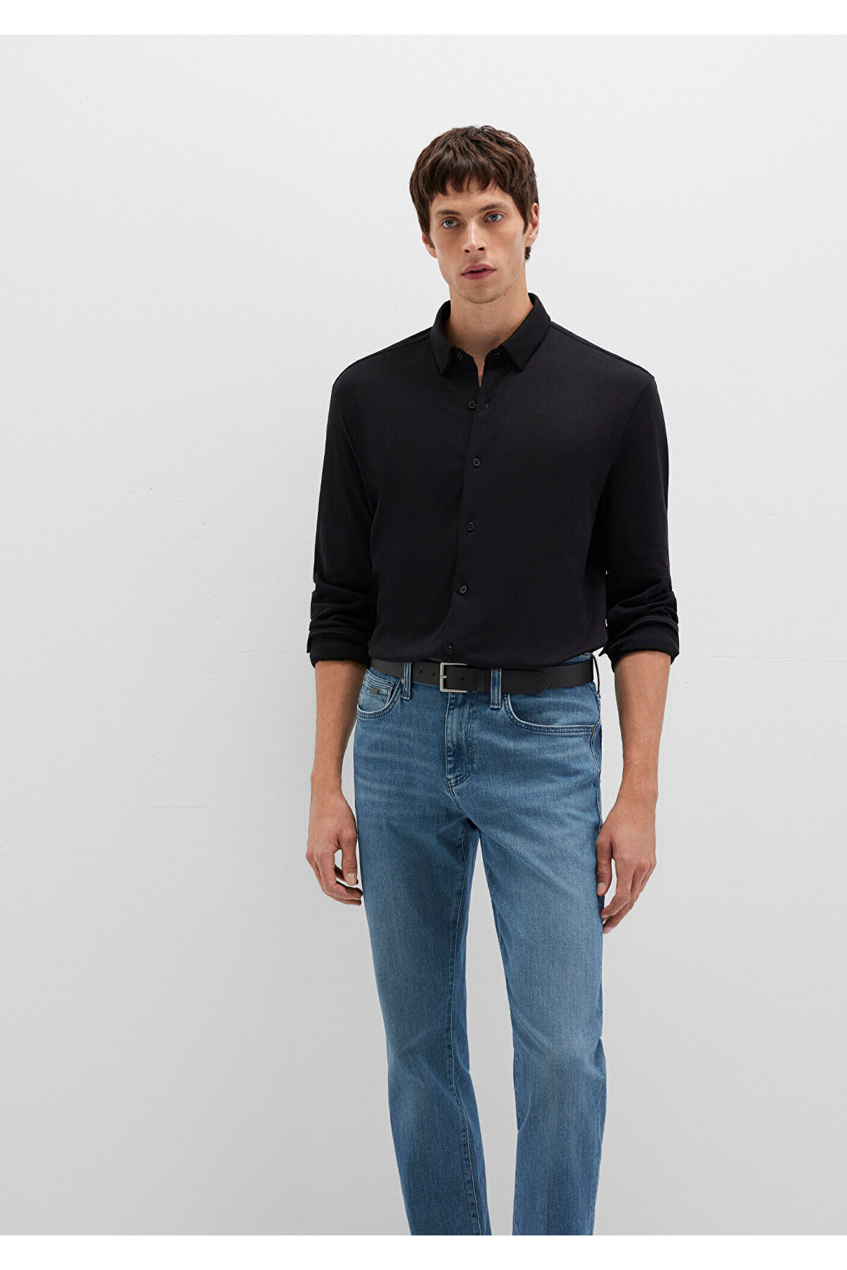 Black Siyah Gömlek Slim Fit / Dar Kesim 0211758-900