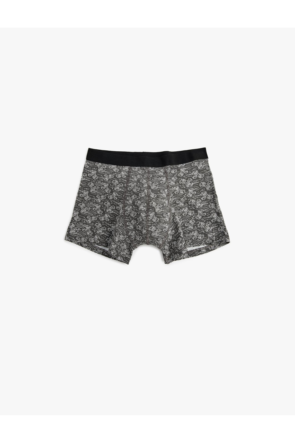 Boxer Seti 3'lü Slim Fit Palmiye Baskılı Pamuk Karışımlı