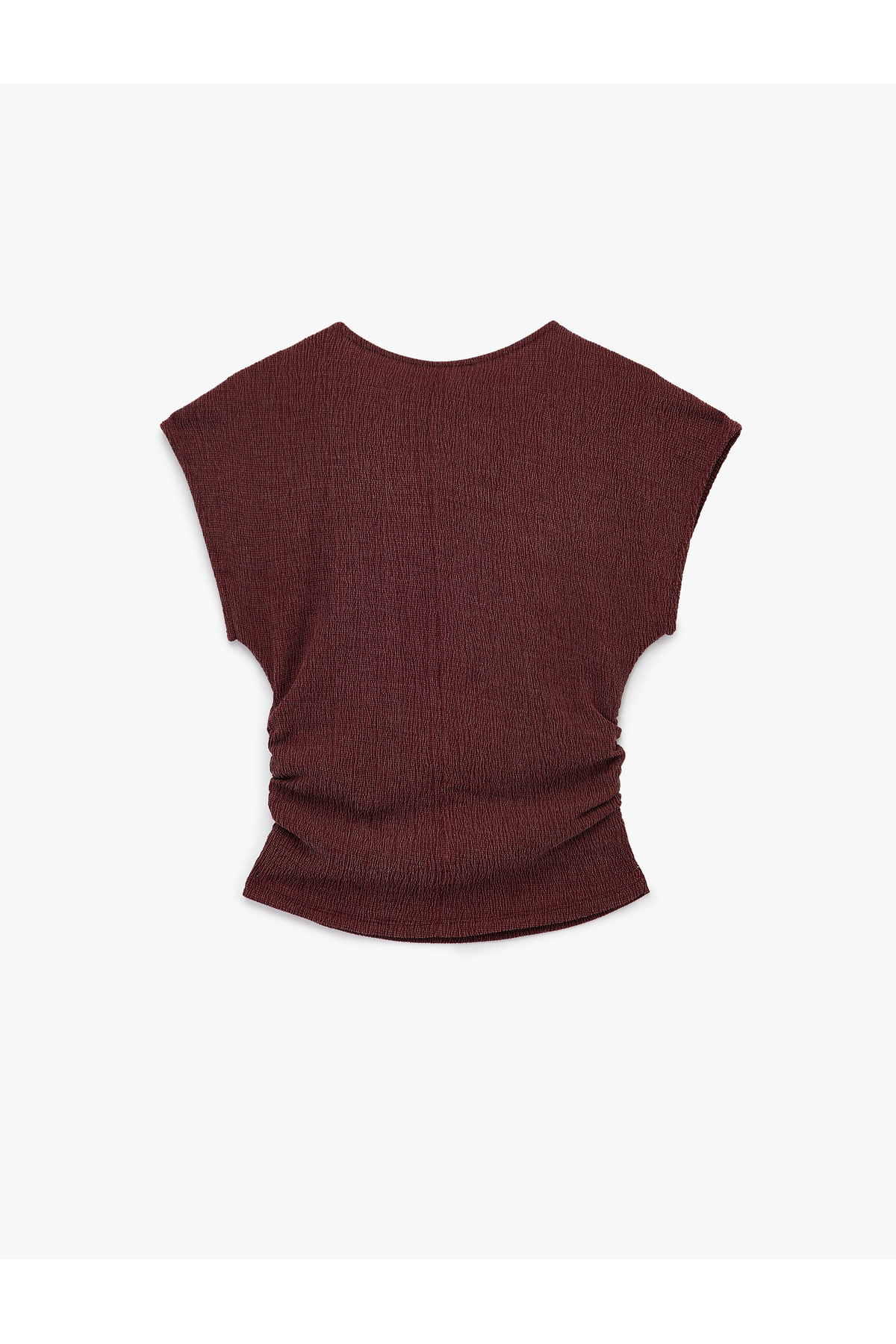 Bürümcük Kumaş Slim Fit Kısa Kollu Bisiklet Yaka Tişört