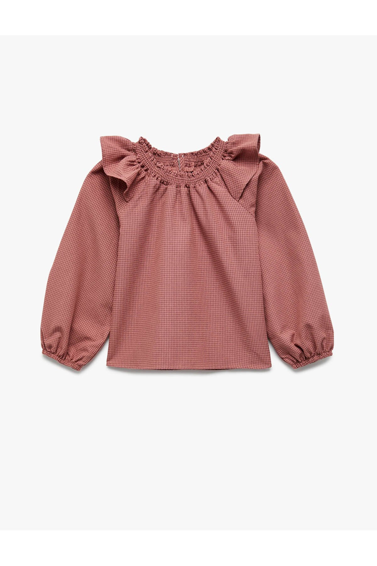 Büzgülü Yaka Pembe Kız Bebek Gömlek 6WMG60006AW