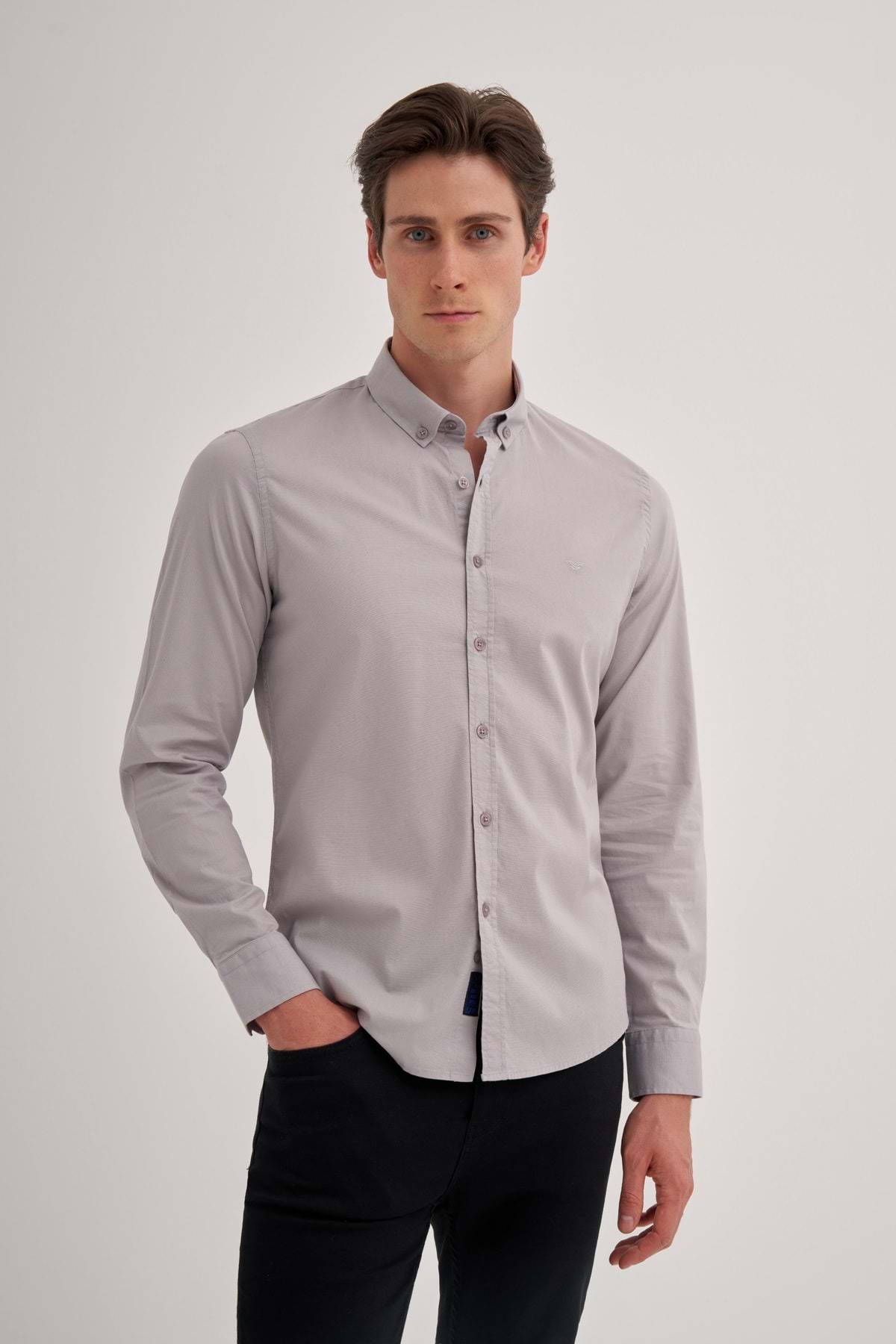 CAZ 2059 U.KOL GÖMLEK 24KCEED02059 GRİ