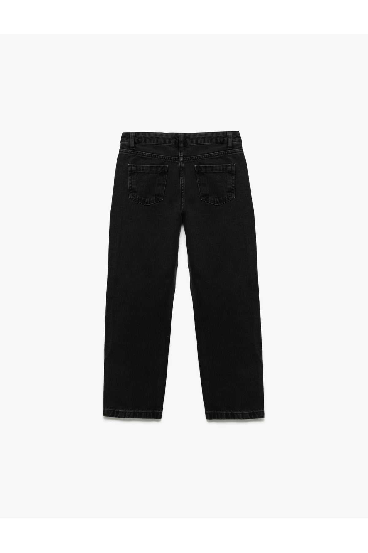 Cep Detaylı Rahat Kesim Pamuklu Denim Pantolon