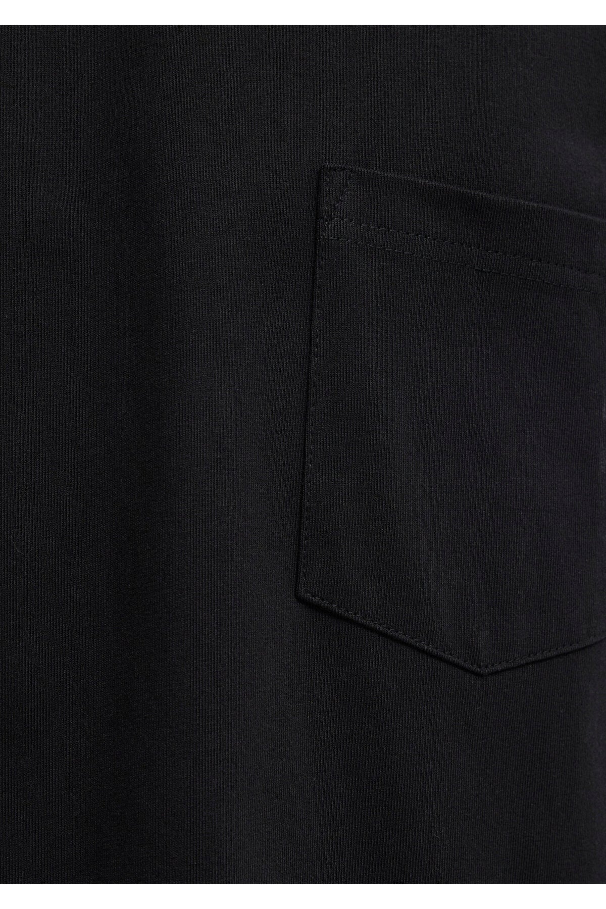 Cep Detaylı Siyah Basic Tişört Loose Fit / Bol Rahat Kesim 066248-900
