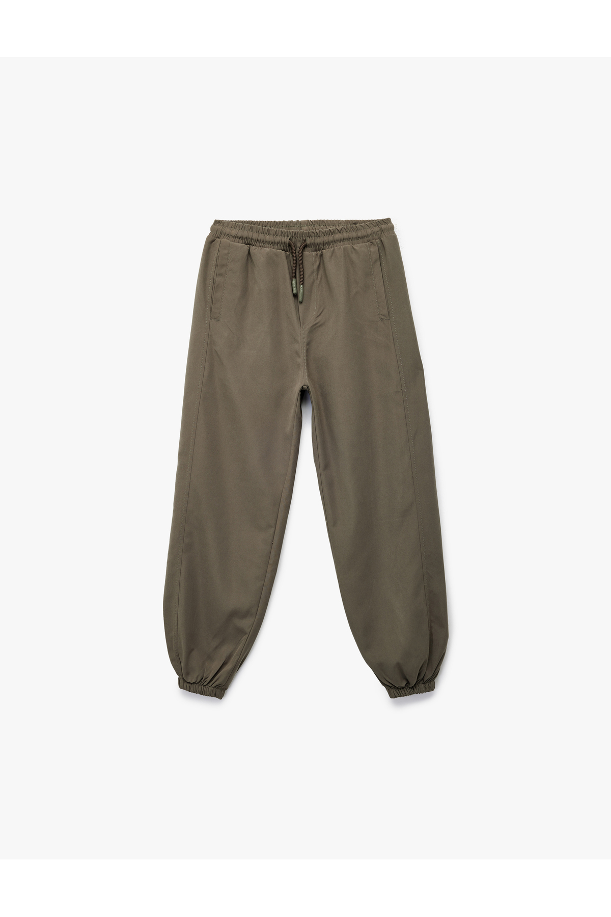Cepli Beli Lastikli Bağlamalı Loose Fit Jogger Paraşüt Pantolon
