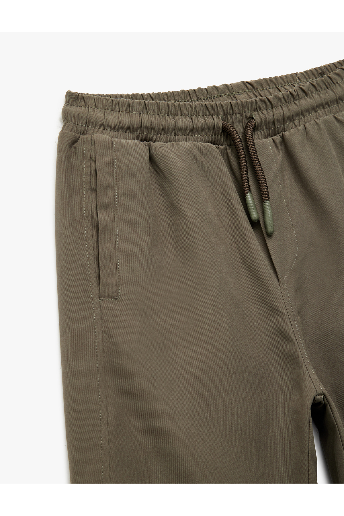 Cepli Beli Lastikli Bağlamalı Loose Fit Jogger Paraşüt Pantolon