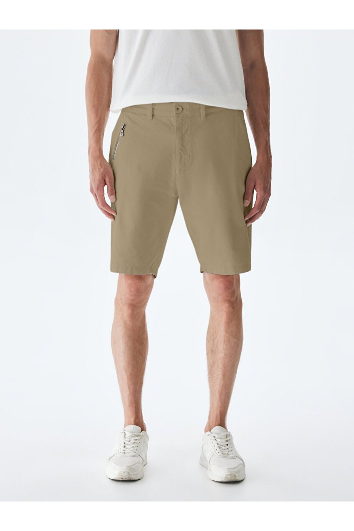 Cepli Chıno Krem Şort