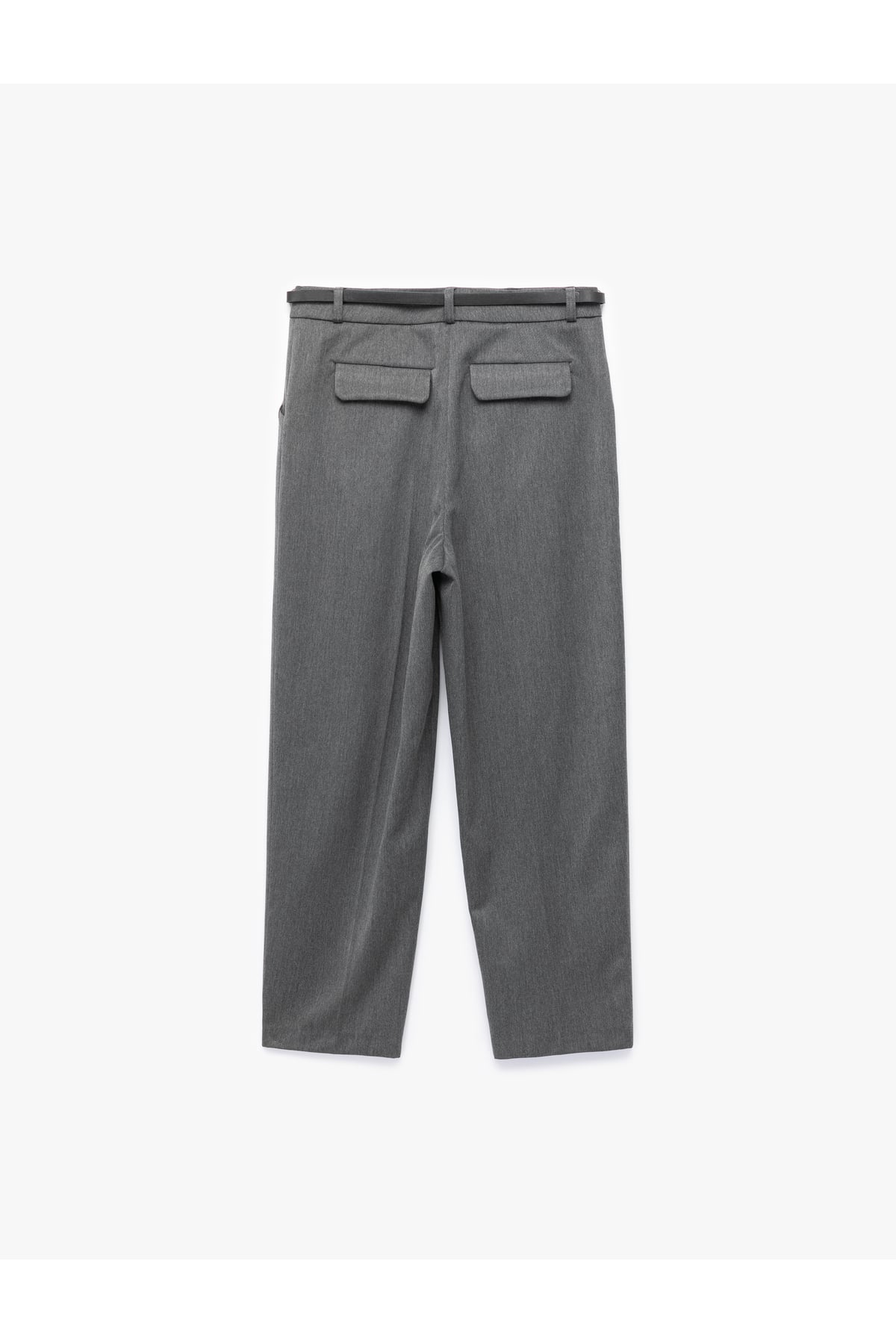 Cepli Kemerli Yüksek Bel Oversize Cigarette Pantolon