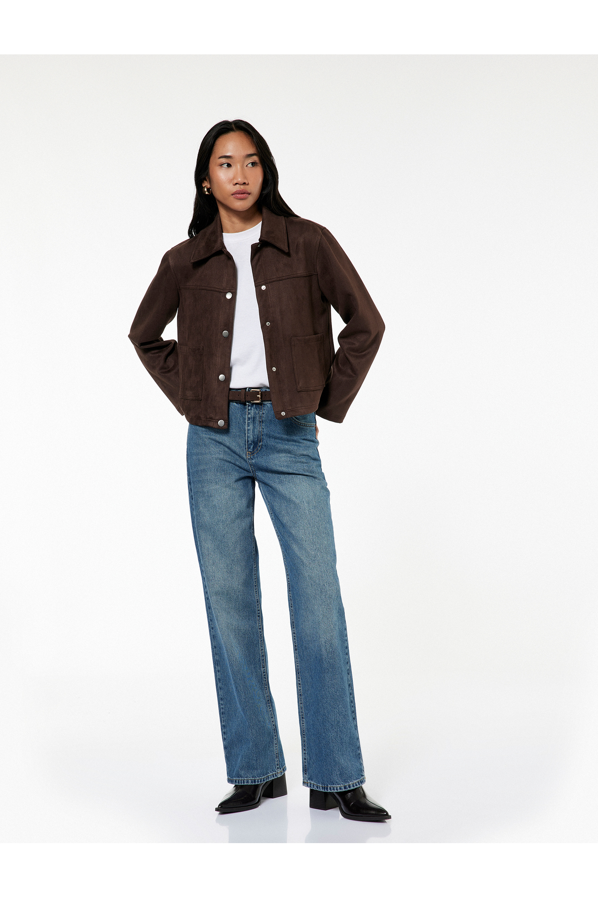 Cepli Standart Bel Düz Paça Jean Pantolon - Straight Fit Jeans