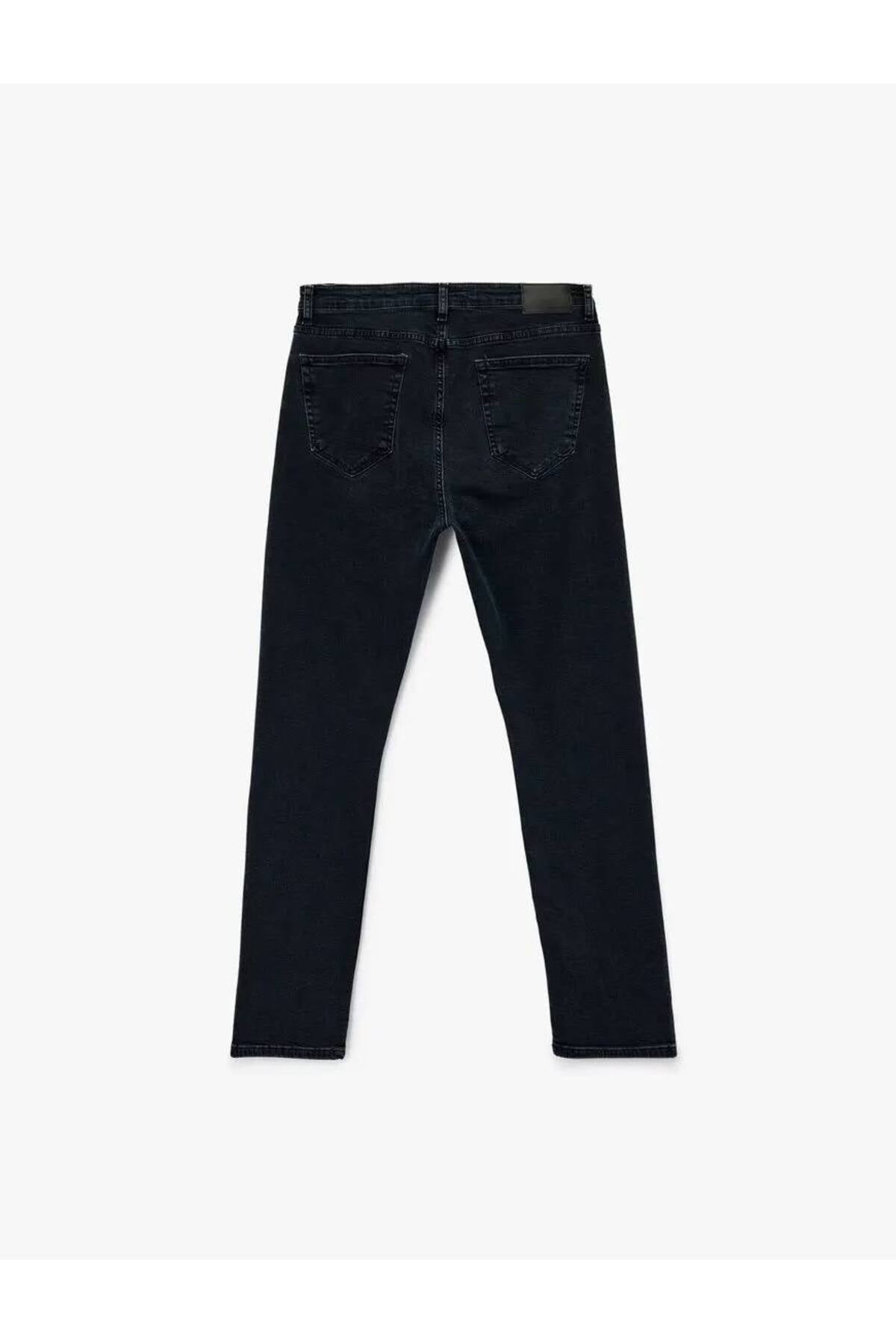 Cepli Straight Fit Düz Paça Jean Pantolon - Straight Fit Mark Jeans