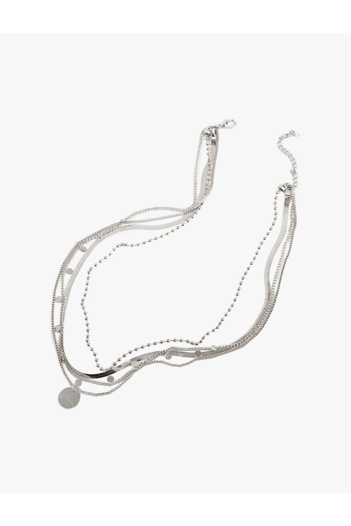 Charm Detaylı Çoklu Zincir Kolye