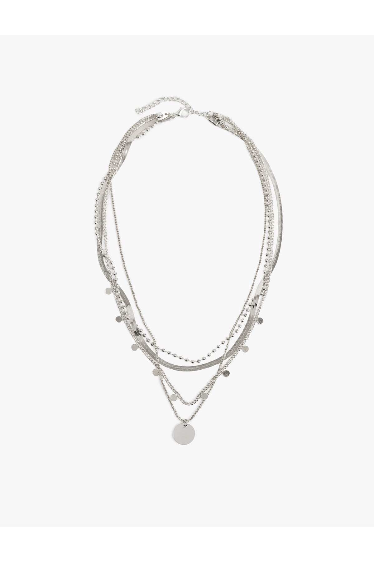 Charm Detaylı Çoklu Zincir Kolye