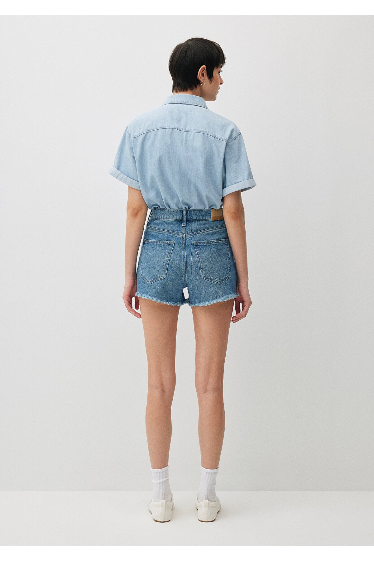 Cherry 90lar Gölgeli Indigo Mavisi Jean Şort 1410022-87070