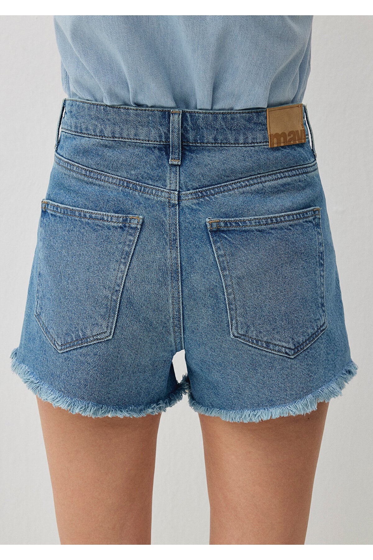 Cherry 90lar Gölgeli Indigo Mavisi Jean Şort 1410022-87070