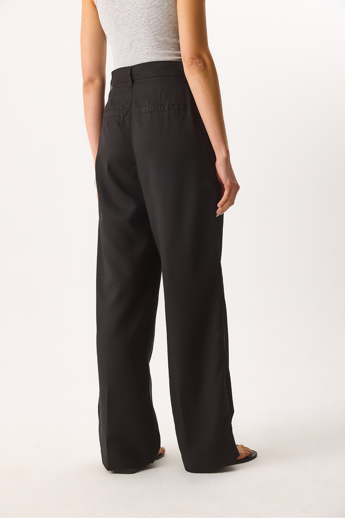 Chloe Wide Leg Palazzo %100 Lyocell Pantolon - SİYAH