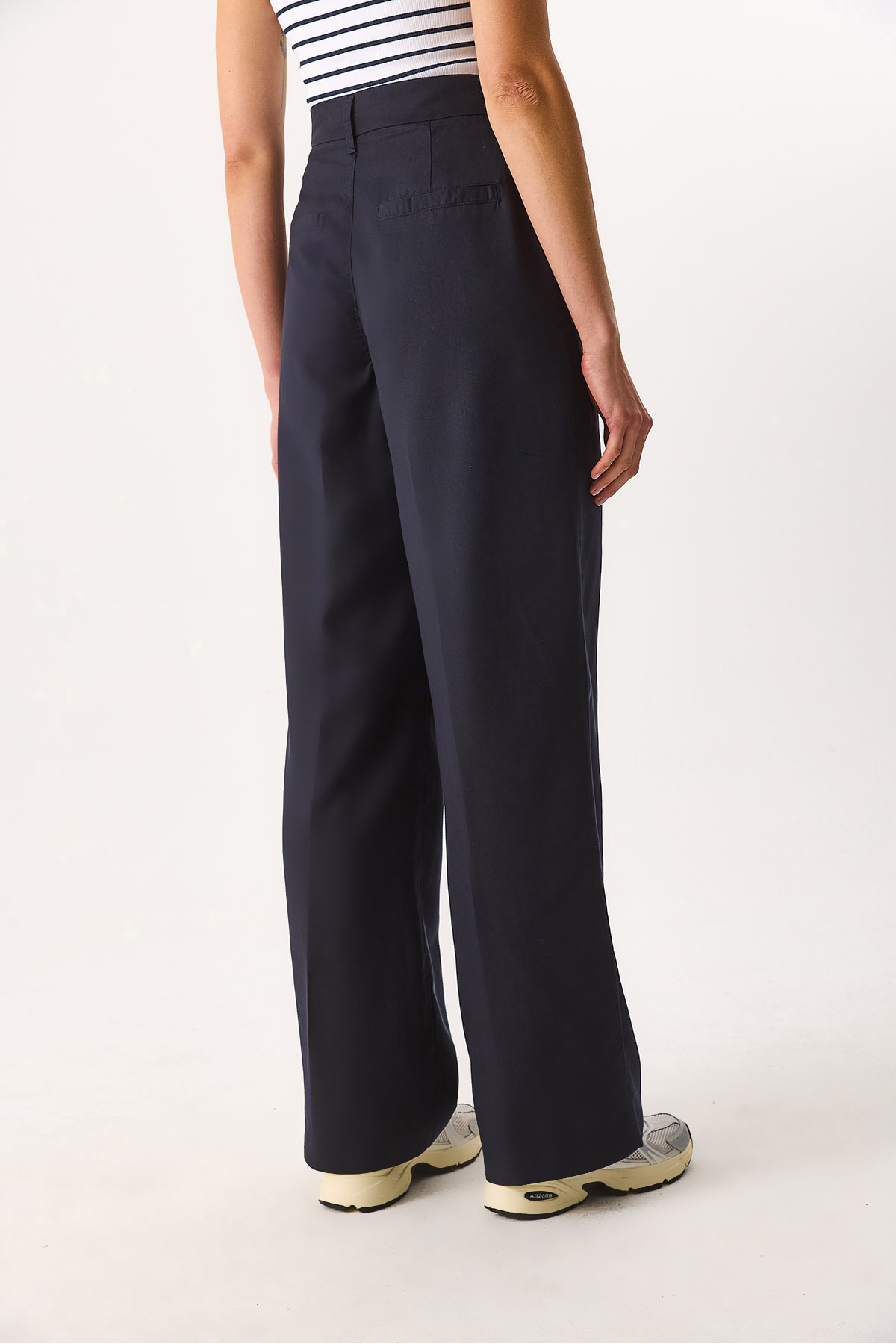 Chloe Wide Leg Palazzo %100 Lyocell Pantolon - LACİVERT