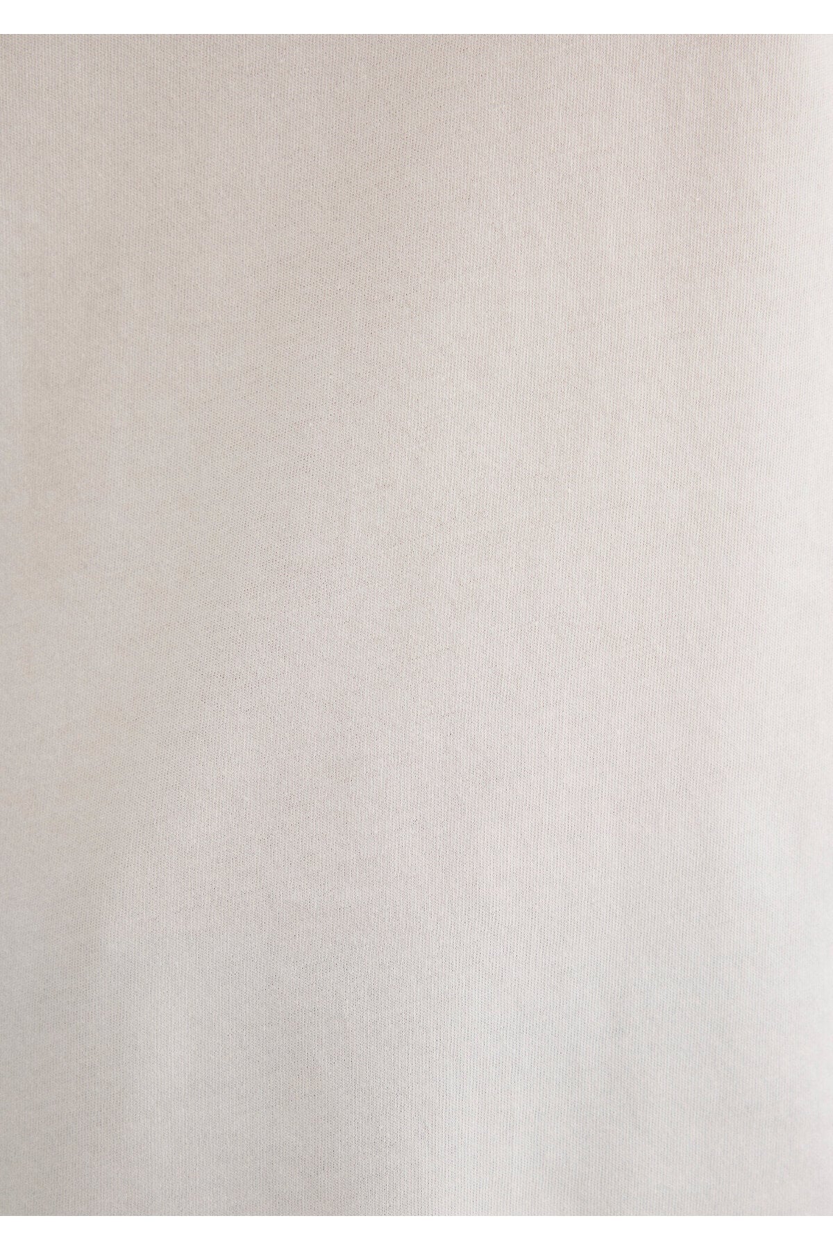 Çiçek Baskılı Ekru Tişört Semi Slim Fit / Yarı Dar Kesim 1612956-70057