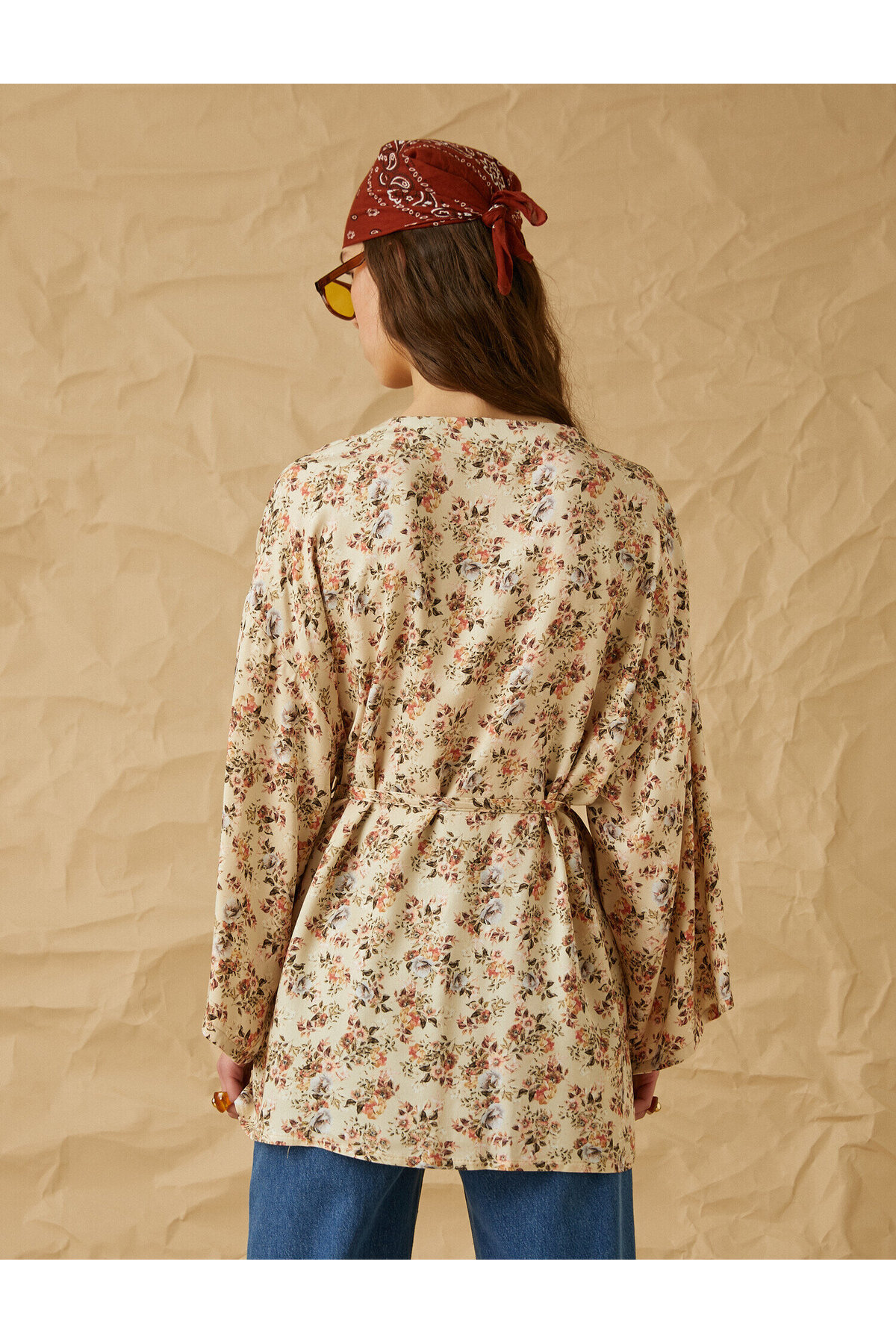 Çiçek Desenli Kimono