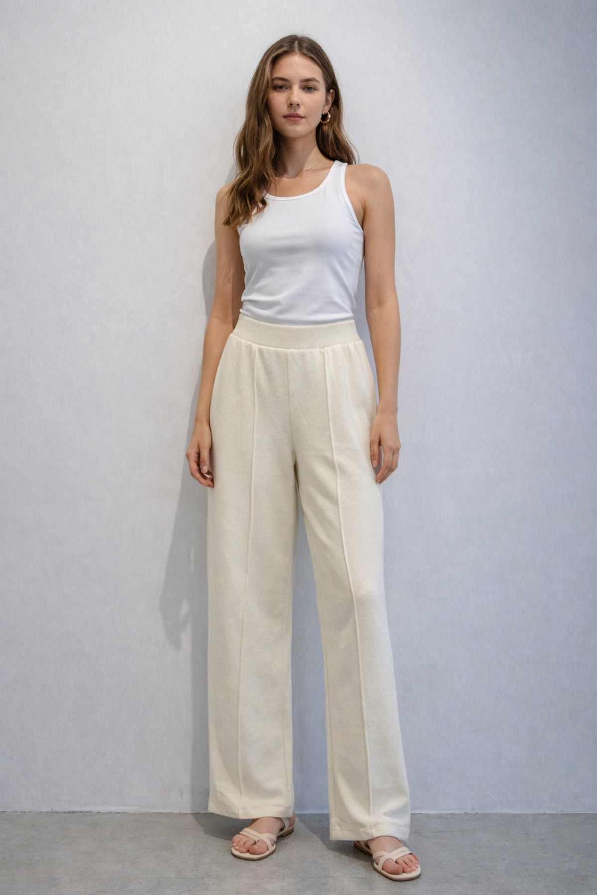 Cima Dikiş Beli Lastikli Triko Pantolon-M1011095-80194