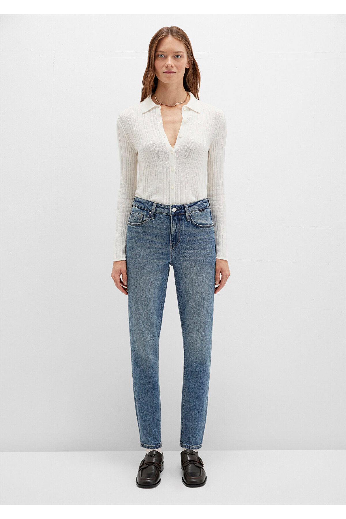 Cindy Classic Denim Gölgeli Indigo Mavisi Jean Pantolon 100277-90498