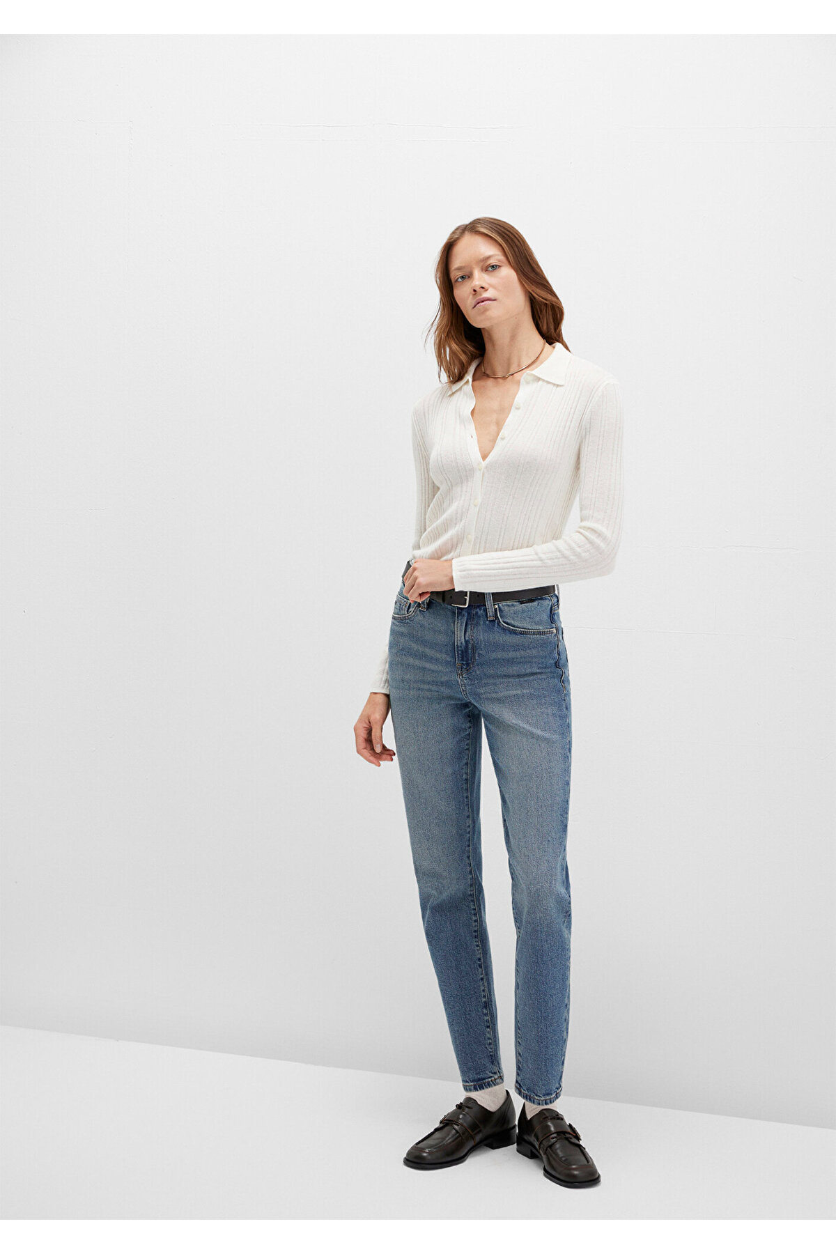 Cindy Classic Denim Gölgeli Indigo Mavisi Jean Pantolon 100277-90498