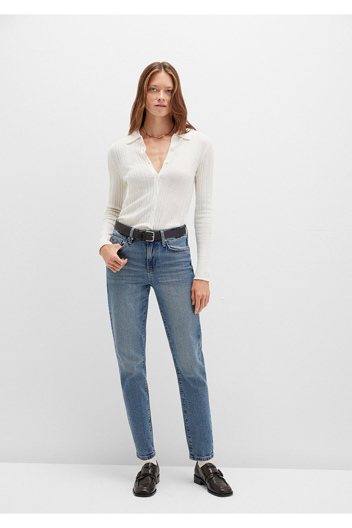 Cindy Classic Denim Gölgeli Indigo Mavisi Jean Pantolon 100277-90498