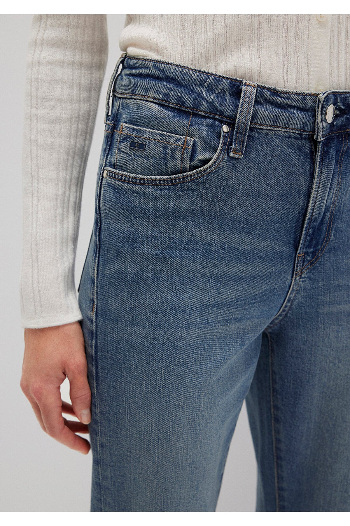 Cindy Classic Denim Gölgeli Indigo Mavisi Jean Pantolon 100277-90498