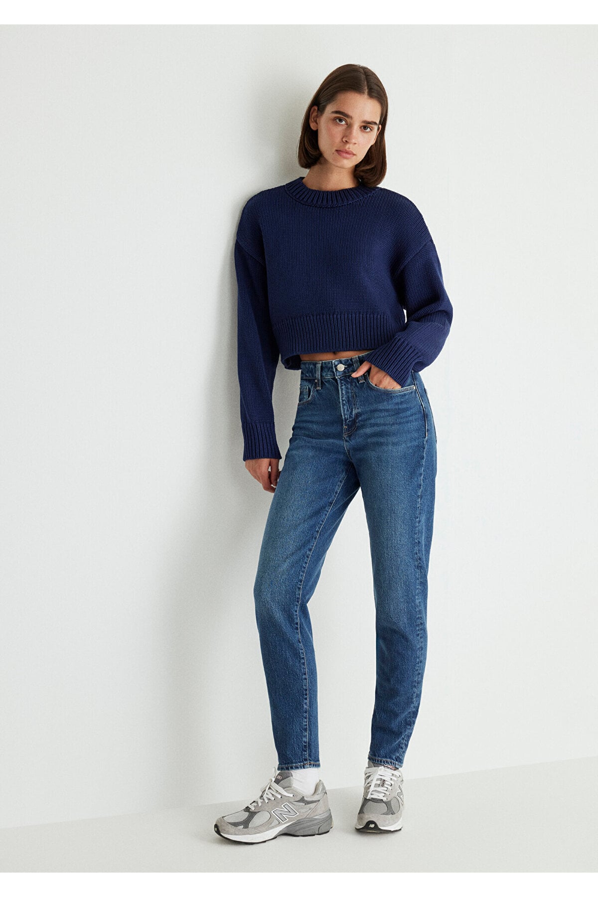 Cindy Classic Denim Gölgeli Koyu Mavi Jean Pantolon 100277-87925