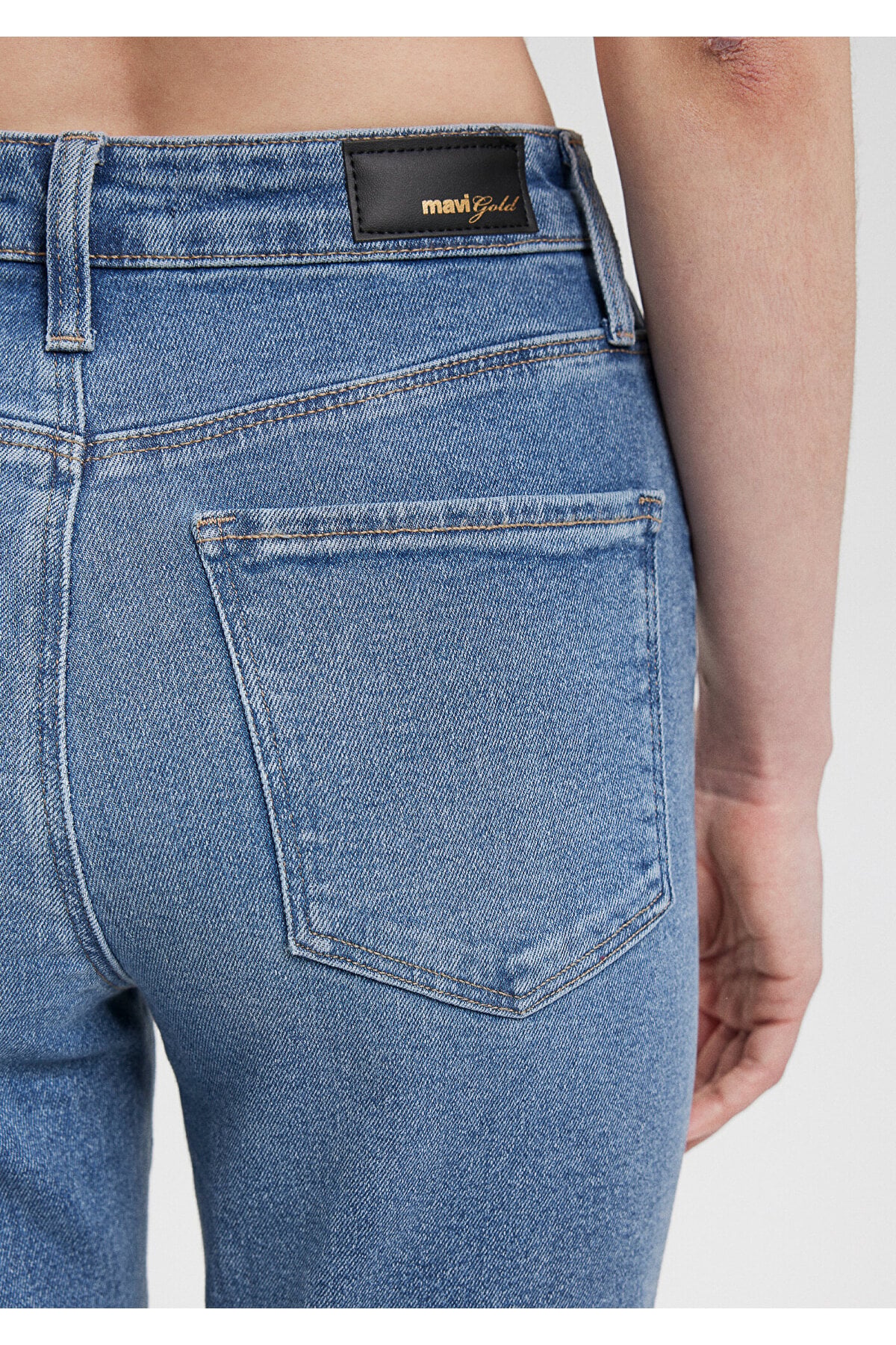 Cindy Gold Shape Gölgeli İndigo Mavisi Jean Pantolon 100277-33555