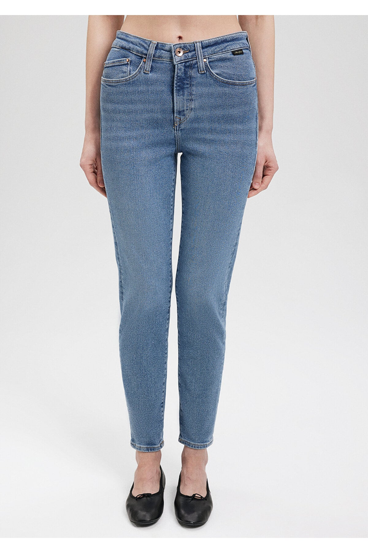 Cindy Gold Shape Gölgeli İndigo Mavisi Jean Pantolon 100277-33555