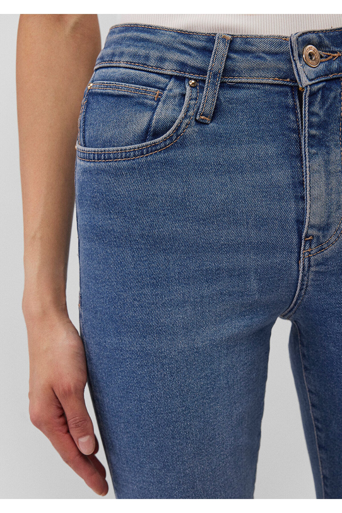 Cindy Gold Shape Koyu Mavi Jean Pantolon 100277-87897