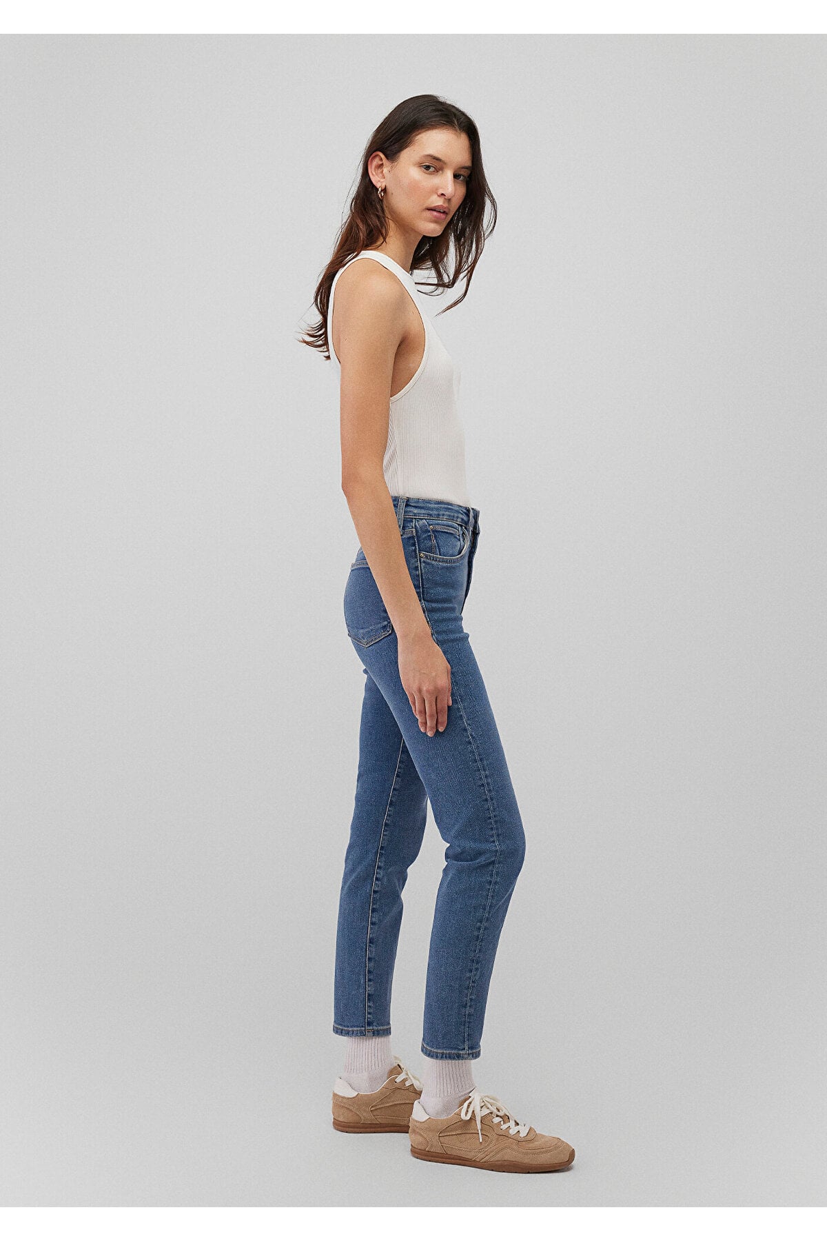 Cindy Gold Shape Koyu Mavi Jean Pantolon 100277-87897